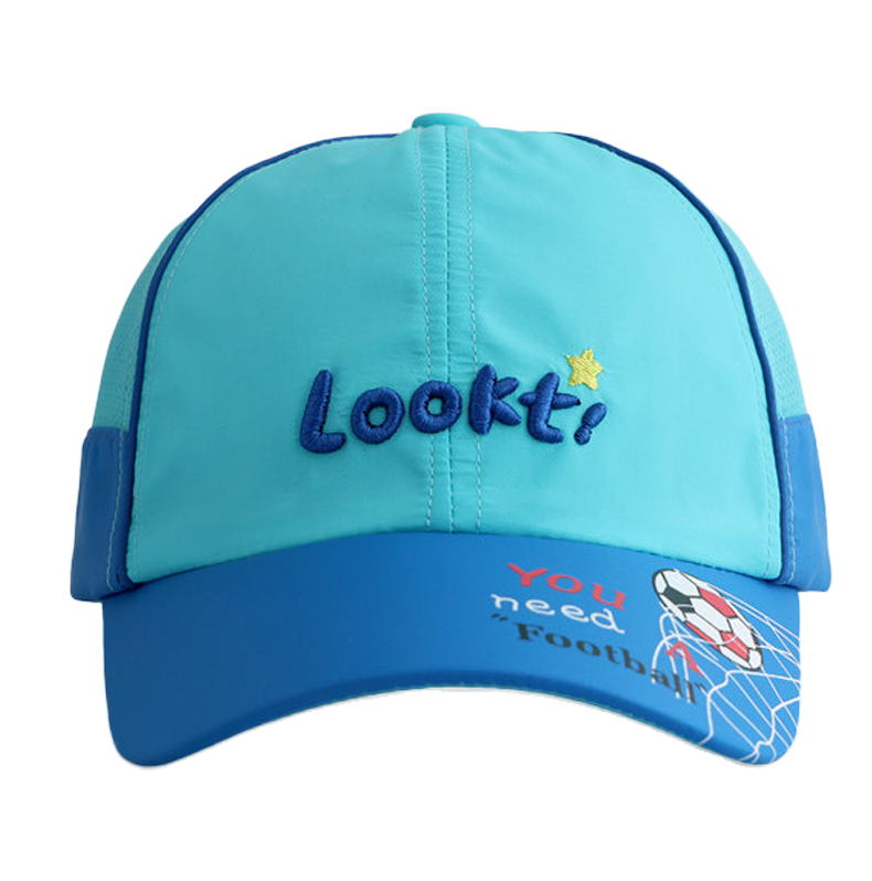 Summer Children's 6-Panel Baseball Cap Boys Lightweight Water-resistant Sun-protective 3D Embroidered Breathable Mesh Omni-Dry