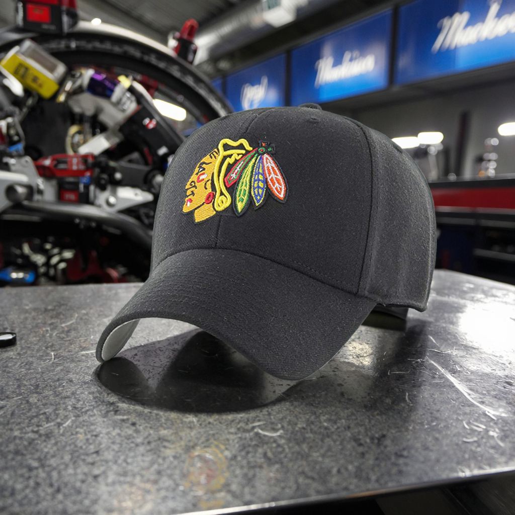 High Quality Customizable Men's Sporty Racing Hat Moto Street Style Baseball Cap with Puff Printing Embroidery on Common Fabric