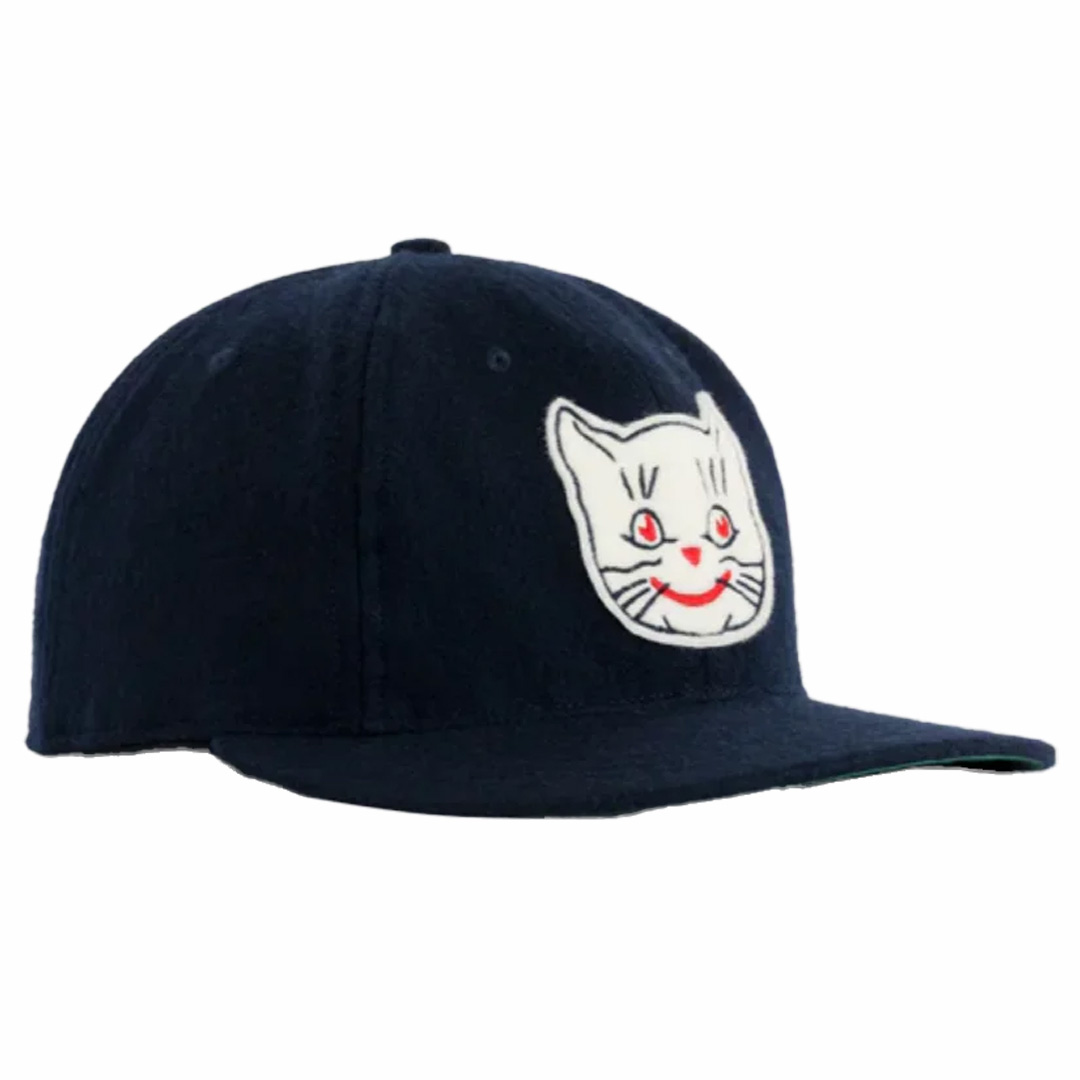 Unstructured Dad Hat Embroidered Logo Wool  Blend Fabric Flat Felt Embroidery Logo Baseball Cap