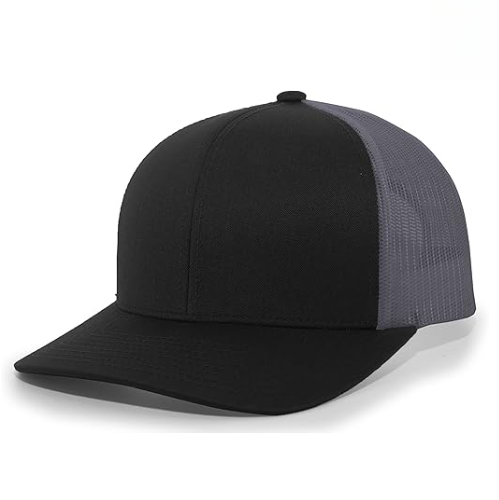 6 Panel Black Trucker Hat Custom Embroidered High Quality Cotton/Polyester Mesh Outdoor Common Fabric Cap for Unisex Wholesale