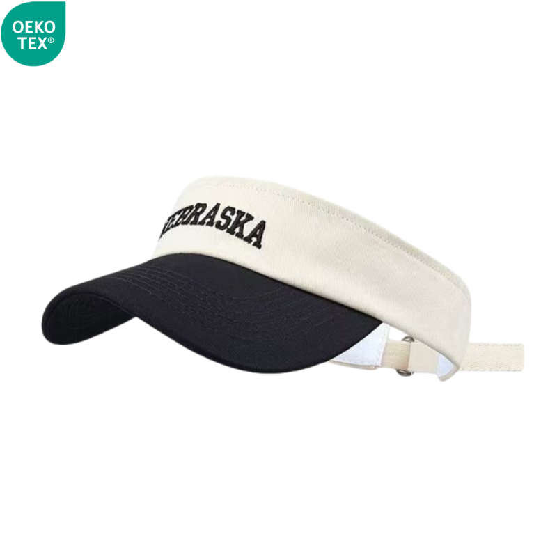 High Quality Comfortable Cotton Visor Cap with Embroidered Letter D Breathable Outdoor Sports Style for Adults for Cycling