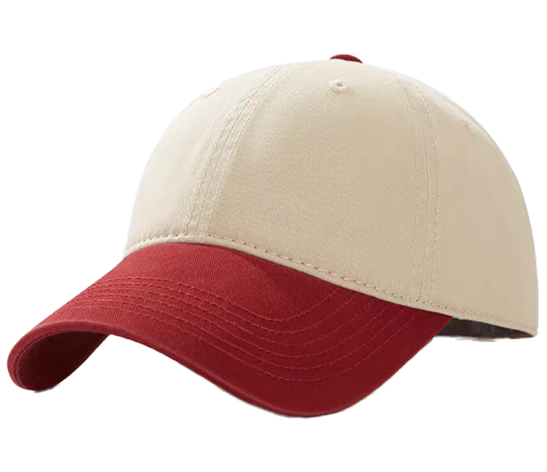 Color Block Sporty Twill Vintage Baseball Cap Retro Soft Top Dad Hat Unisex Digital Printing 100% Cotton 6-Panel