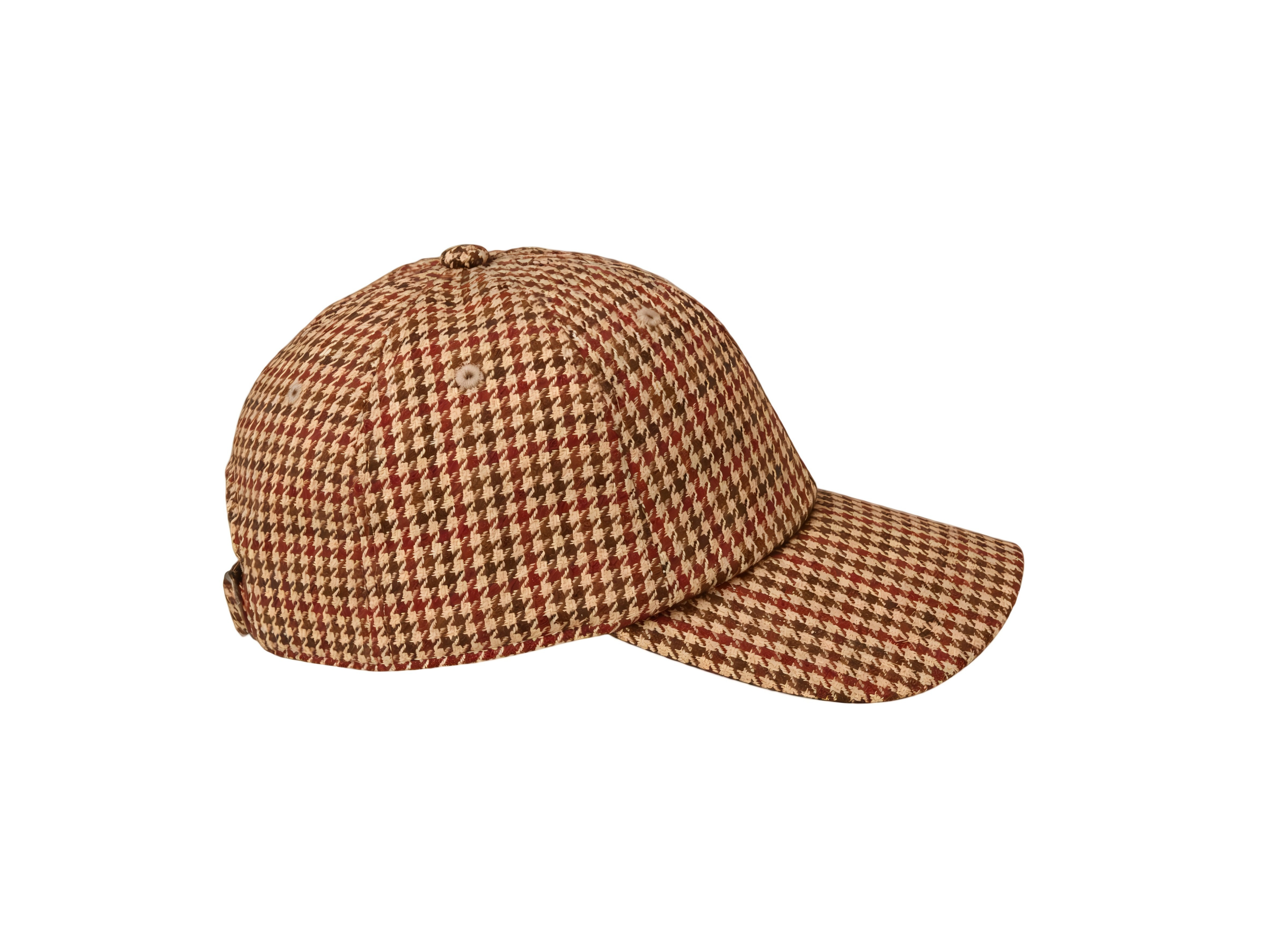 Breathable Wool Baseball Hat - Customizable Plaid 6-Panel for Men/Women