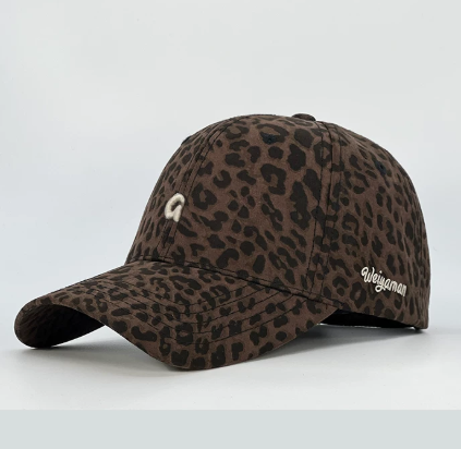 Retro Leopard Print Baseball Cap for Women, Women's Beanie Hat