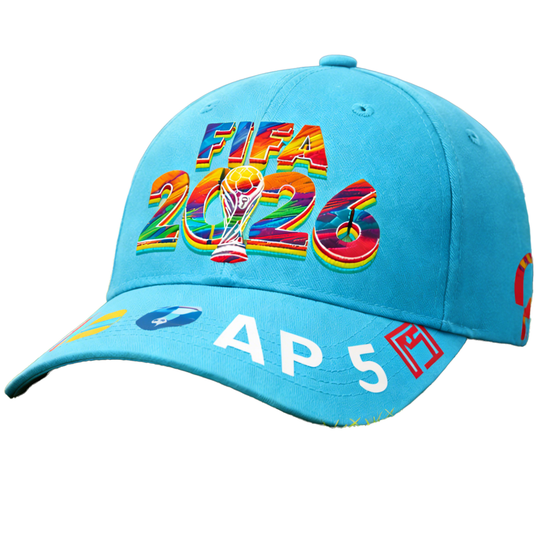 2026 FIFA World Cup Embroidered Gray Cotton Denim Adjustable Baseball Cap