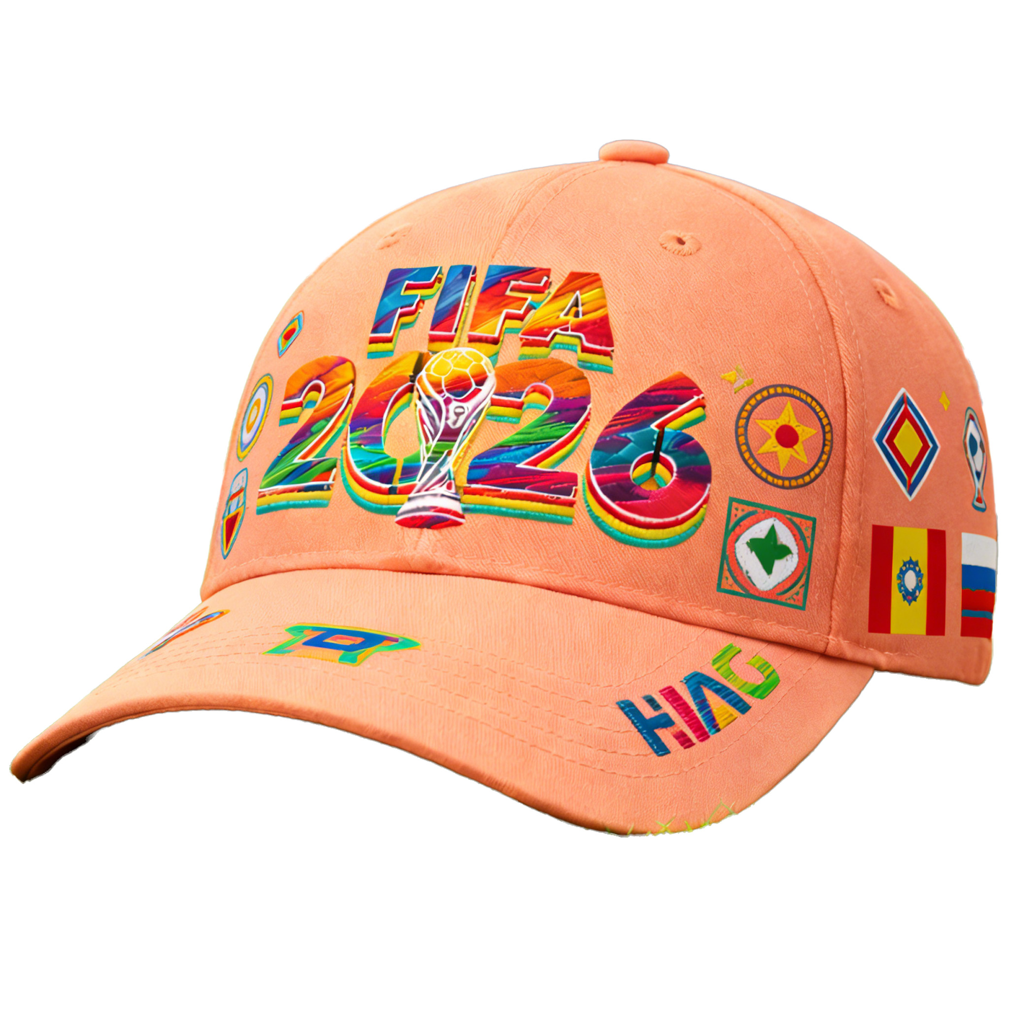 2026 FIFA World Cup Embroidered Gray Cotton Denim Adjustable Baseball Cap