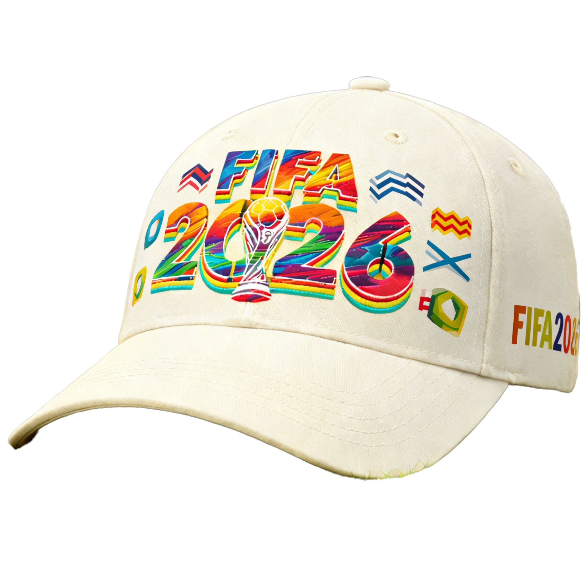 2026 FIFA World Cup Embroidered Gray Cotton Denim Adjustable Baseball Cap
