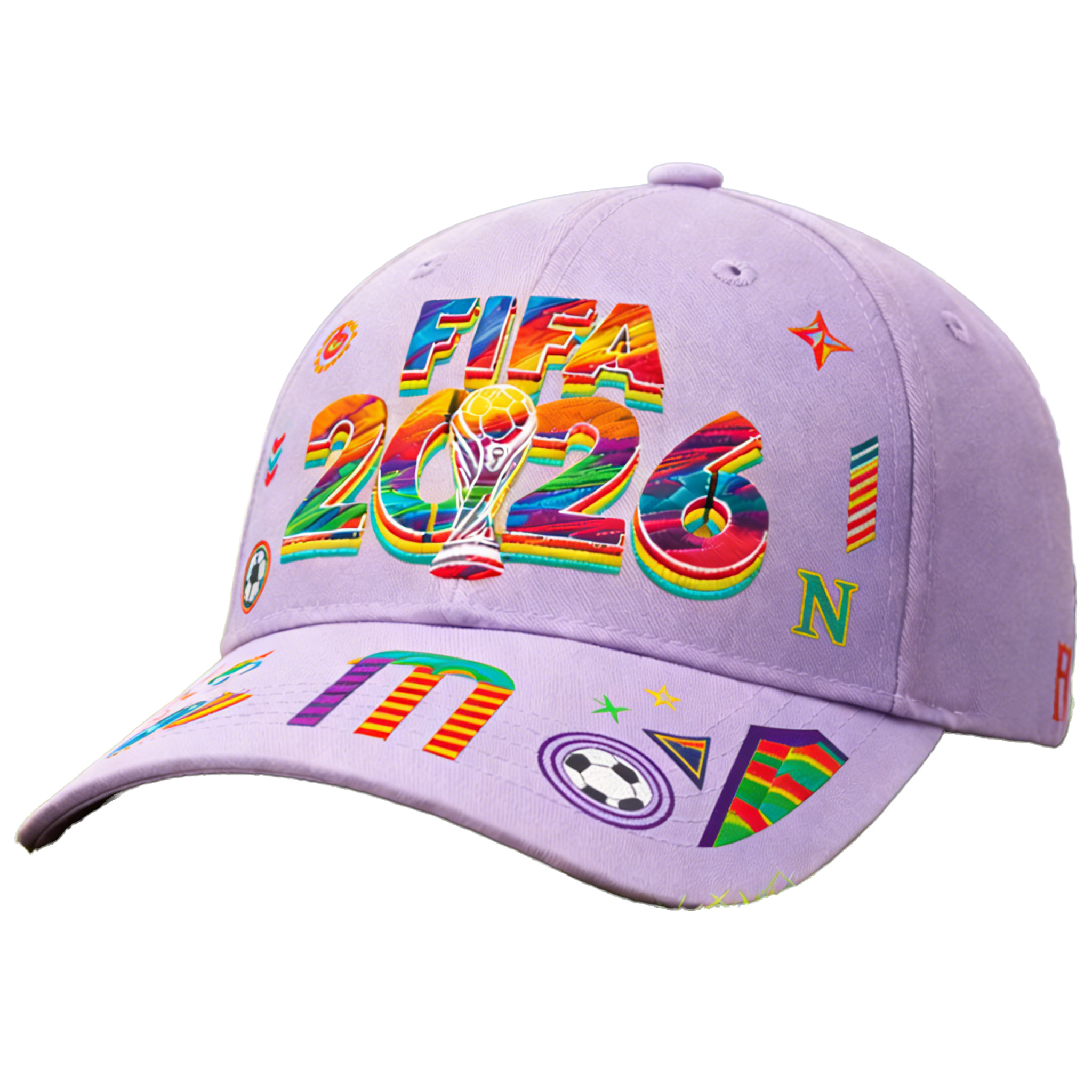 2026 FIFA World Cup Embroidered Gray Cotton Denim Adjustable Baseball Cap