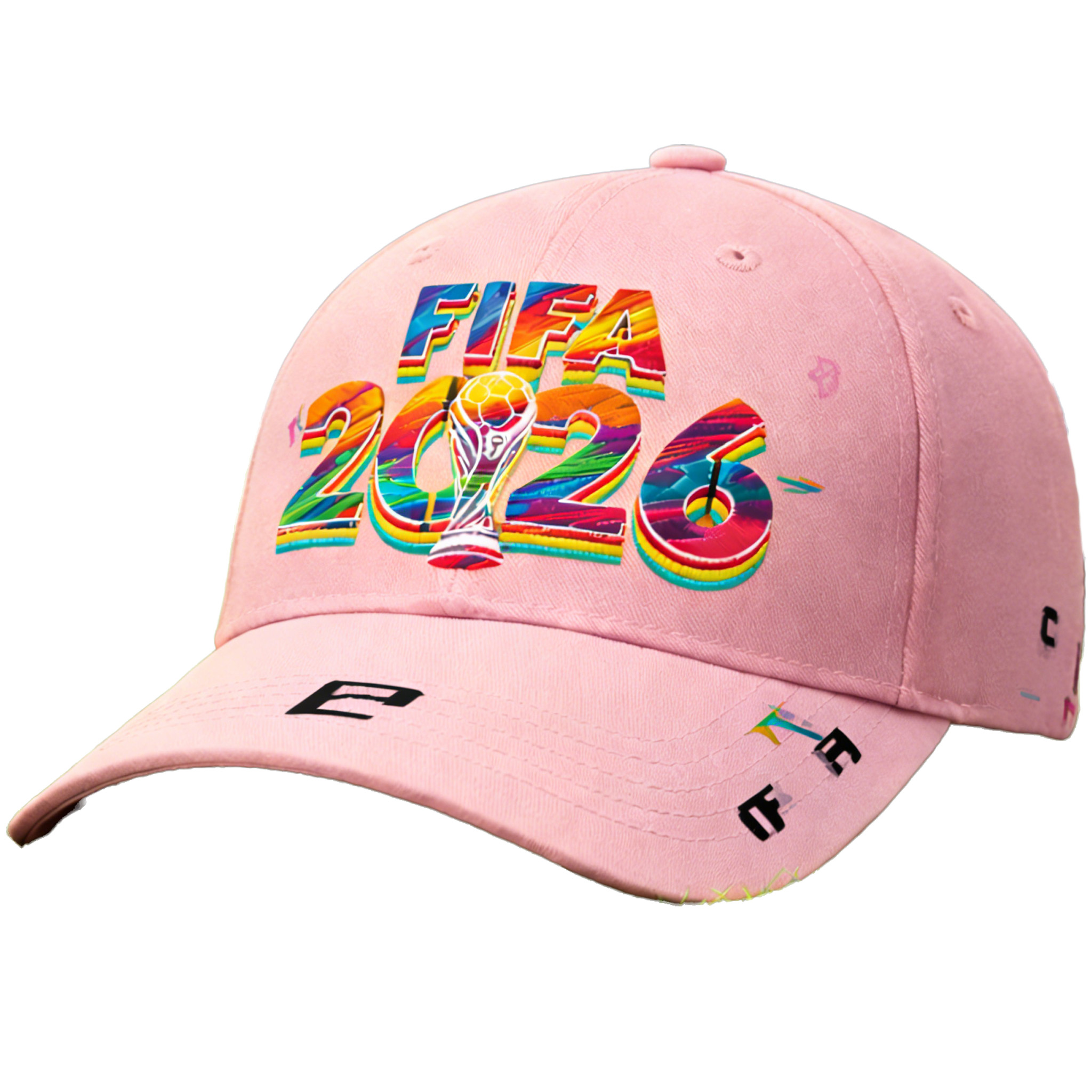 2026 FIFA World Cup Embroidered Gray Cotton Denim Adjustable Baseball Cap