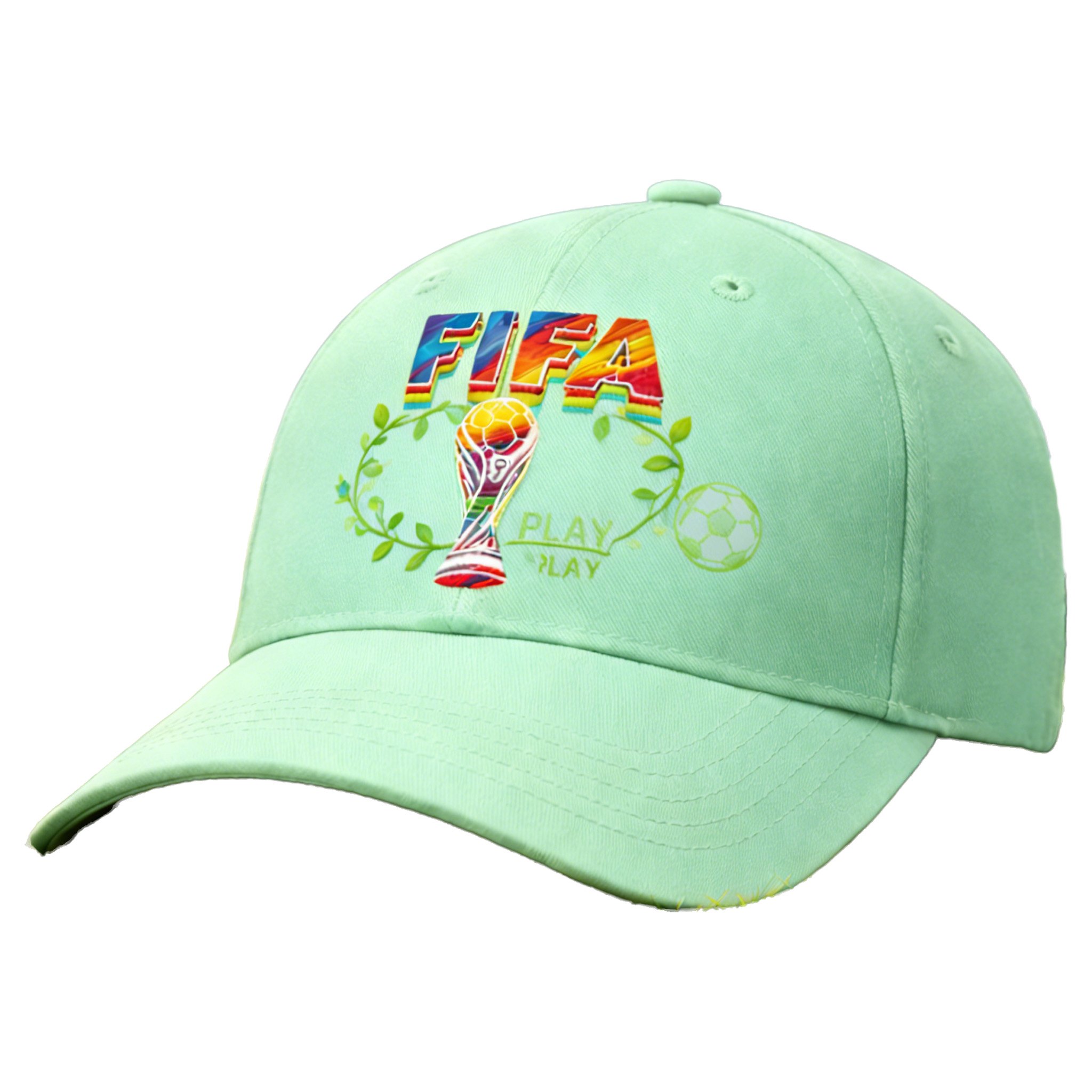 2026 FIFA World Cup Embroidered Gray Cotton Denim Adjustable Baseball Cap