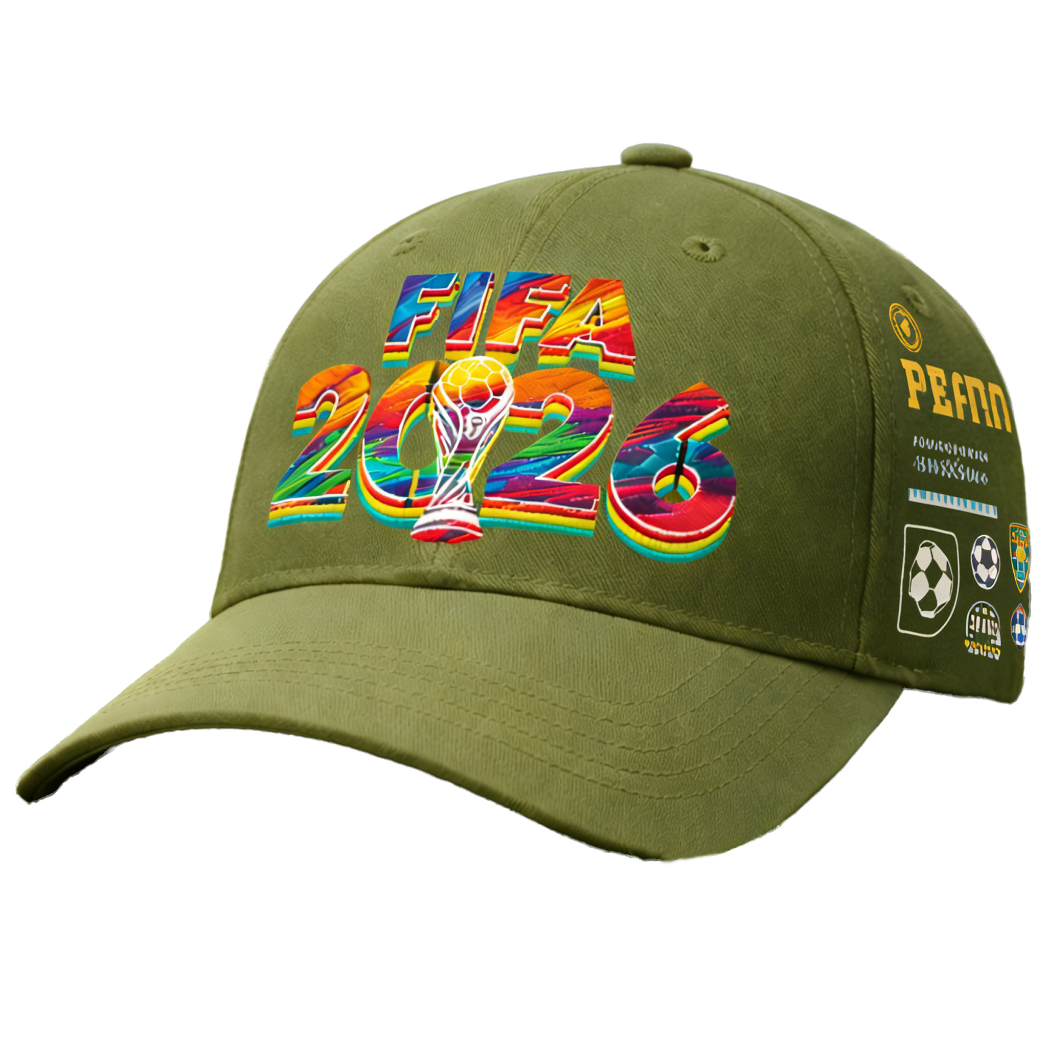 2026 FIFA World Cup Embroidered Gray Cotton Denim Adjustable Baseball Cap