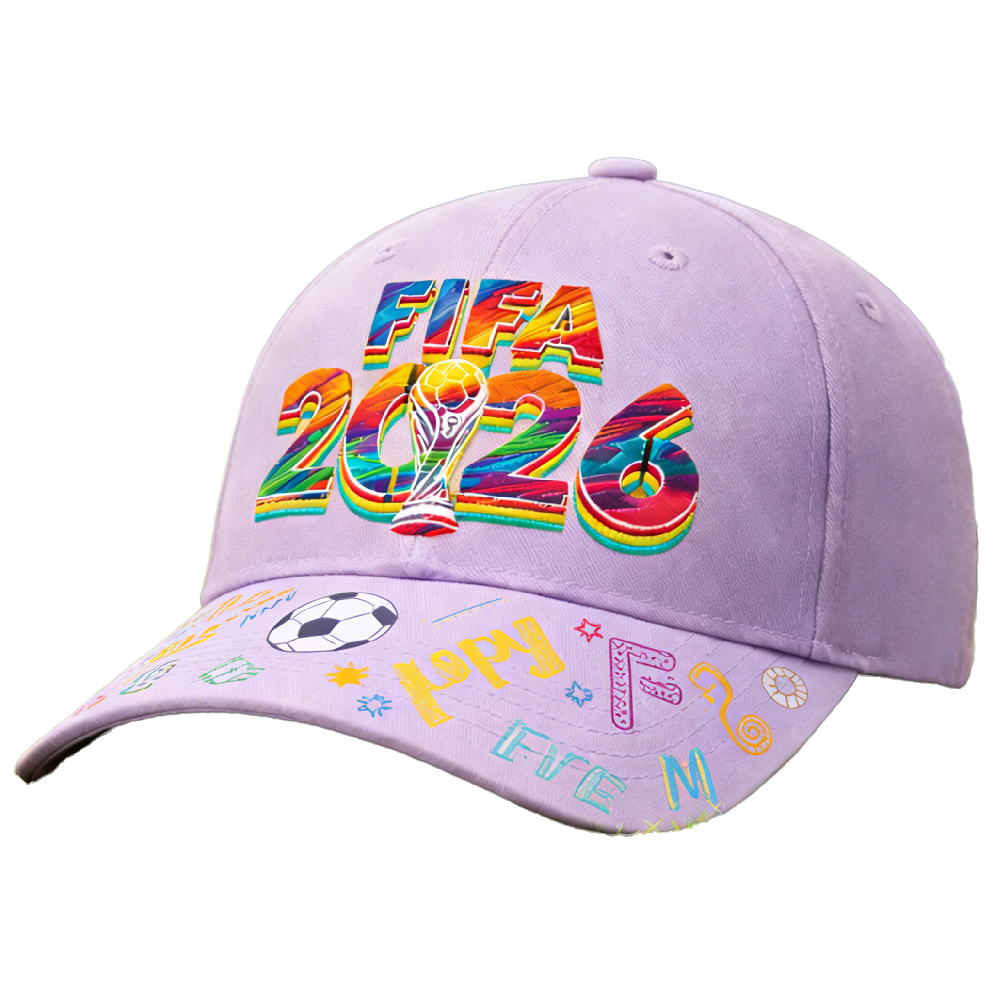 2026 FIFA World Cup Embroidered Gray Cotton Denim Adjustable Baseball Cap