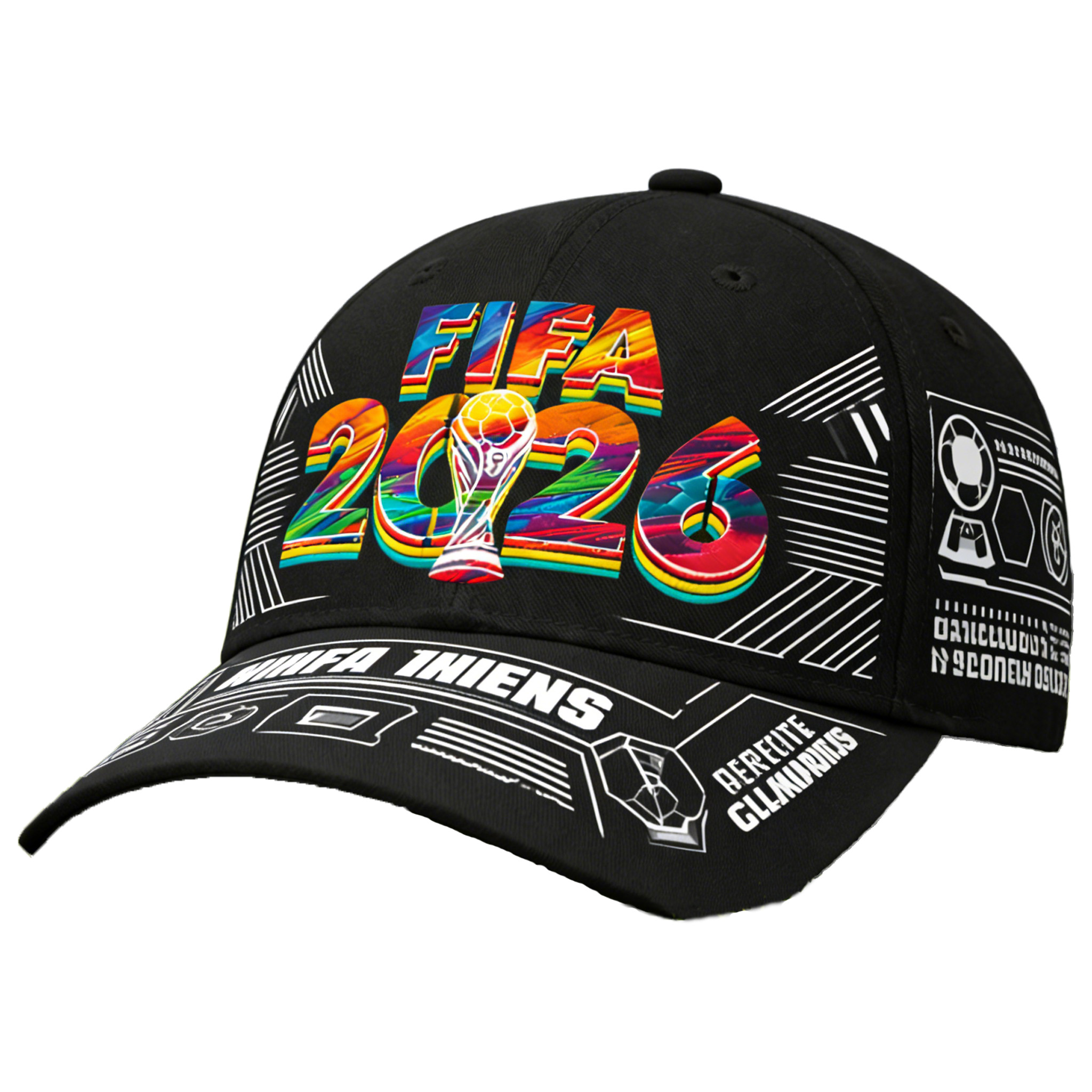 2026 FIFA World Cup Embroidered Gray Cotton Denim Adjustable Baseball Cap