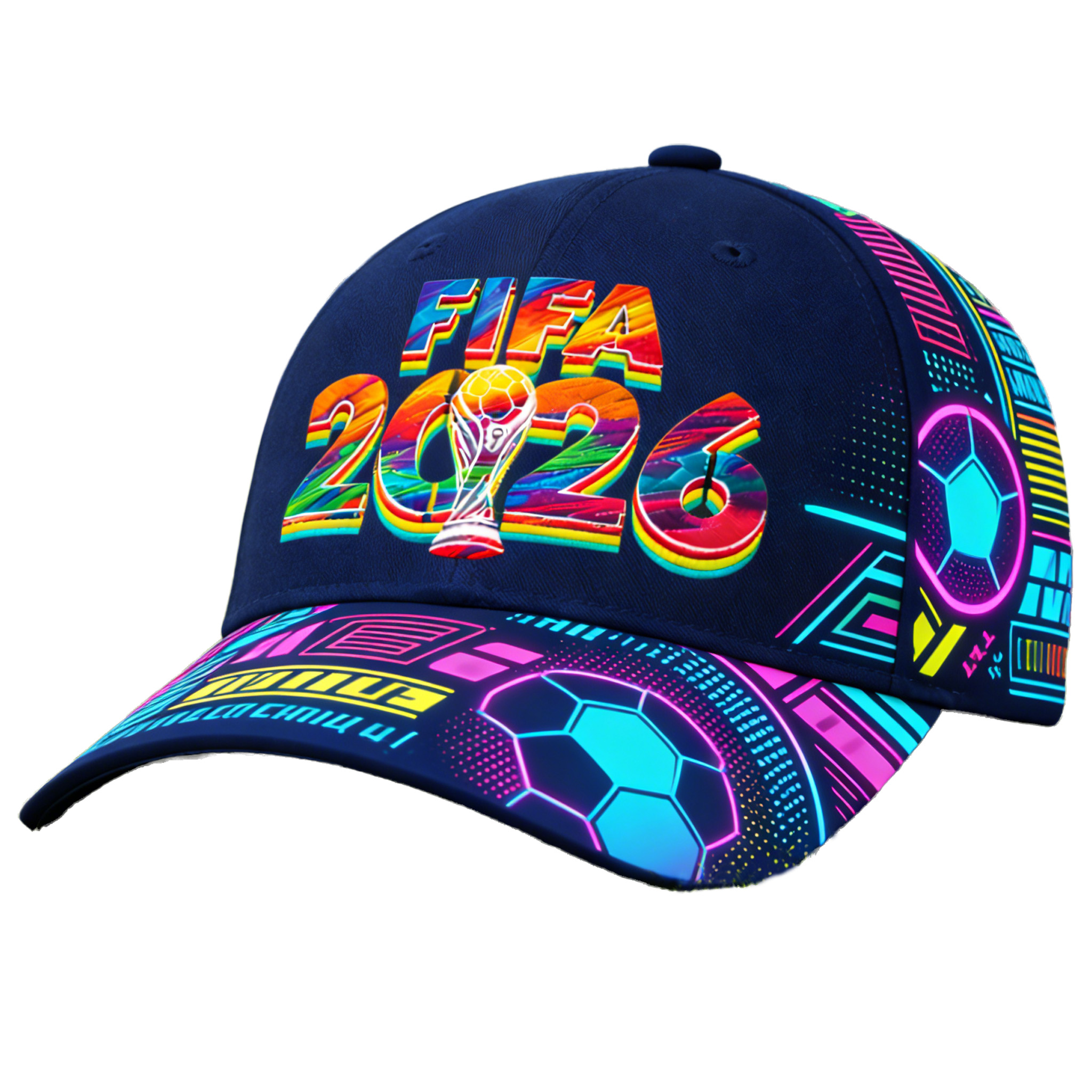 2026 FIFA World Cup Embroidered Gray Cotton Denim Adjustable Baseball Cap