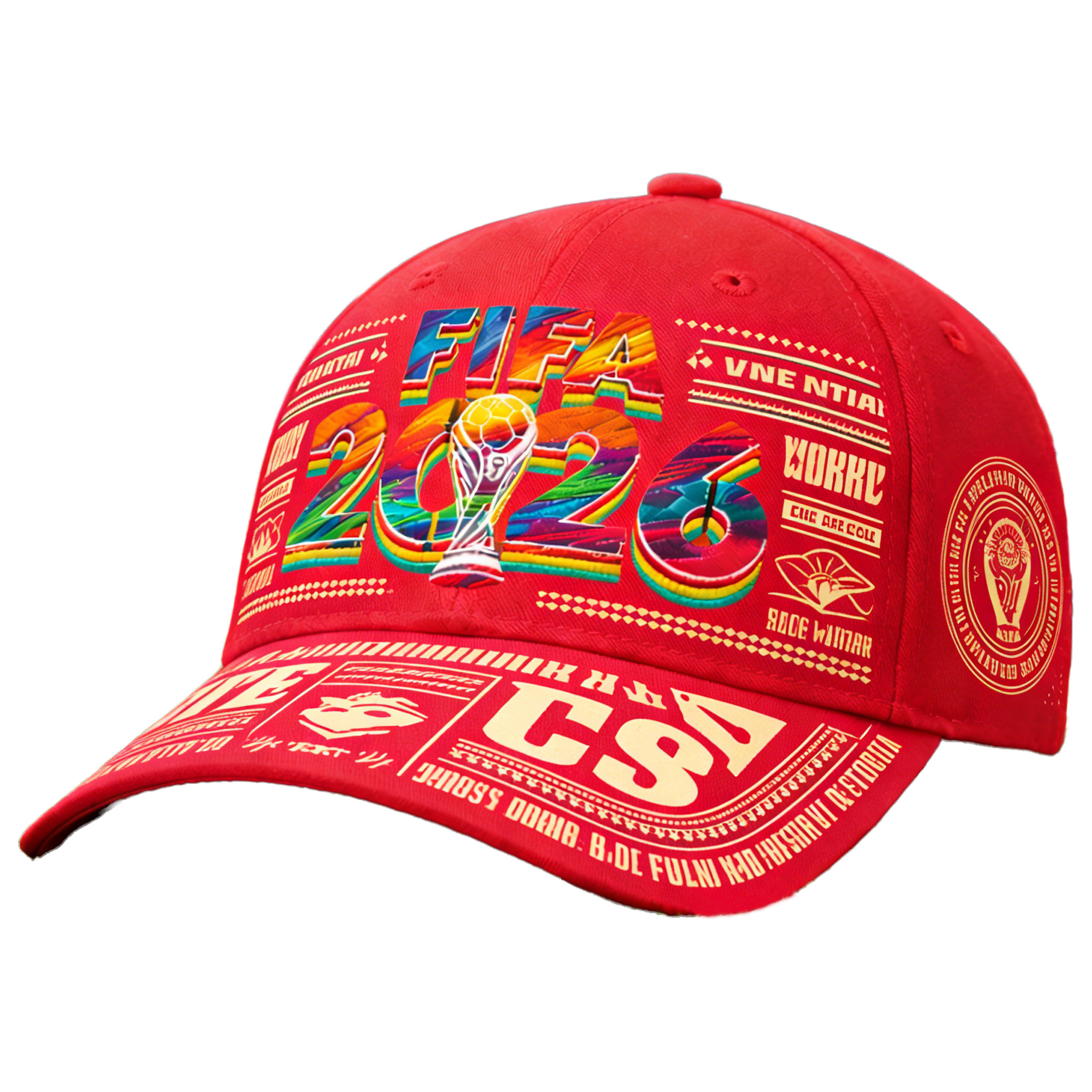 2026 FIFA World Cup Embroidered Gray Cotton Denim Adjustable Baseball Cap