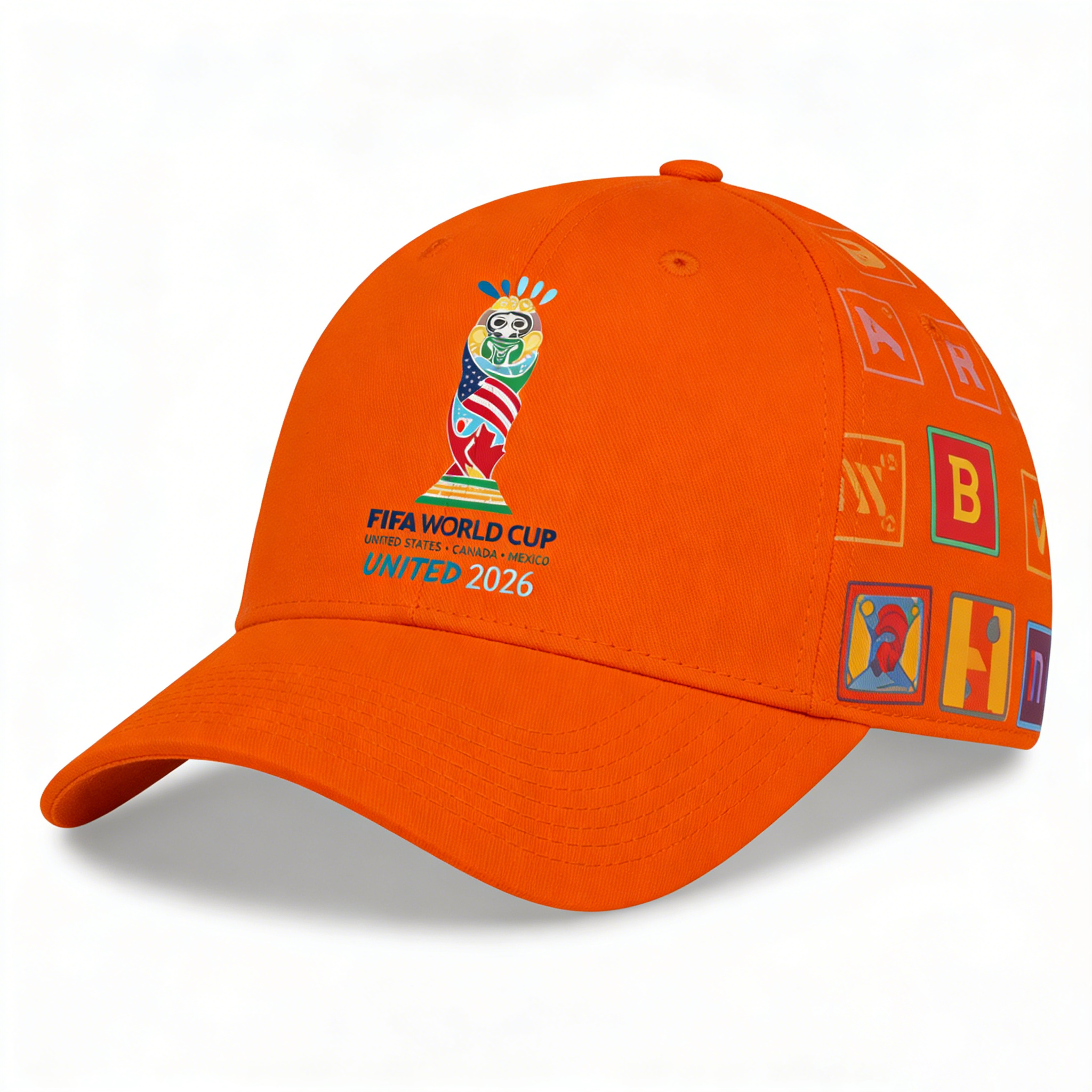 2026 FIFA World Cup Embroidered Gray Cotton Denim Adjustable Baseball Cap