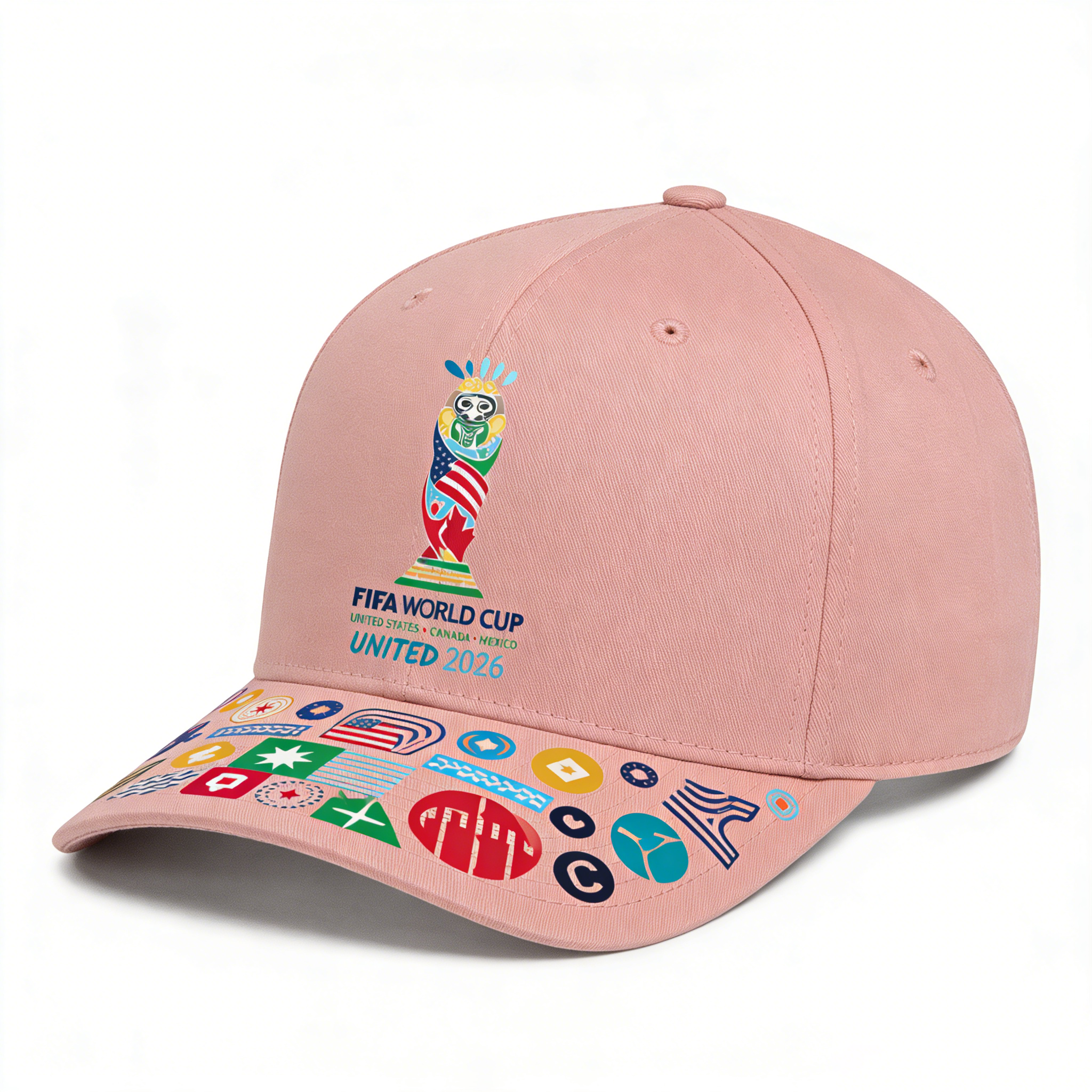 2026 FIFA World Cup Embroidered Gray Cotton Denim Adjustable Baseball Cap