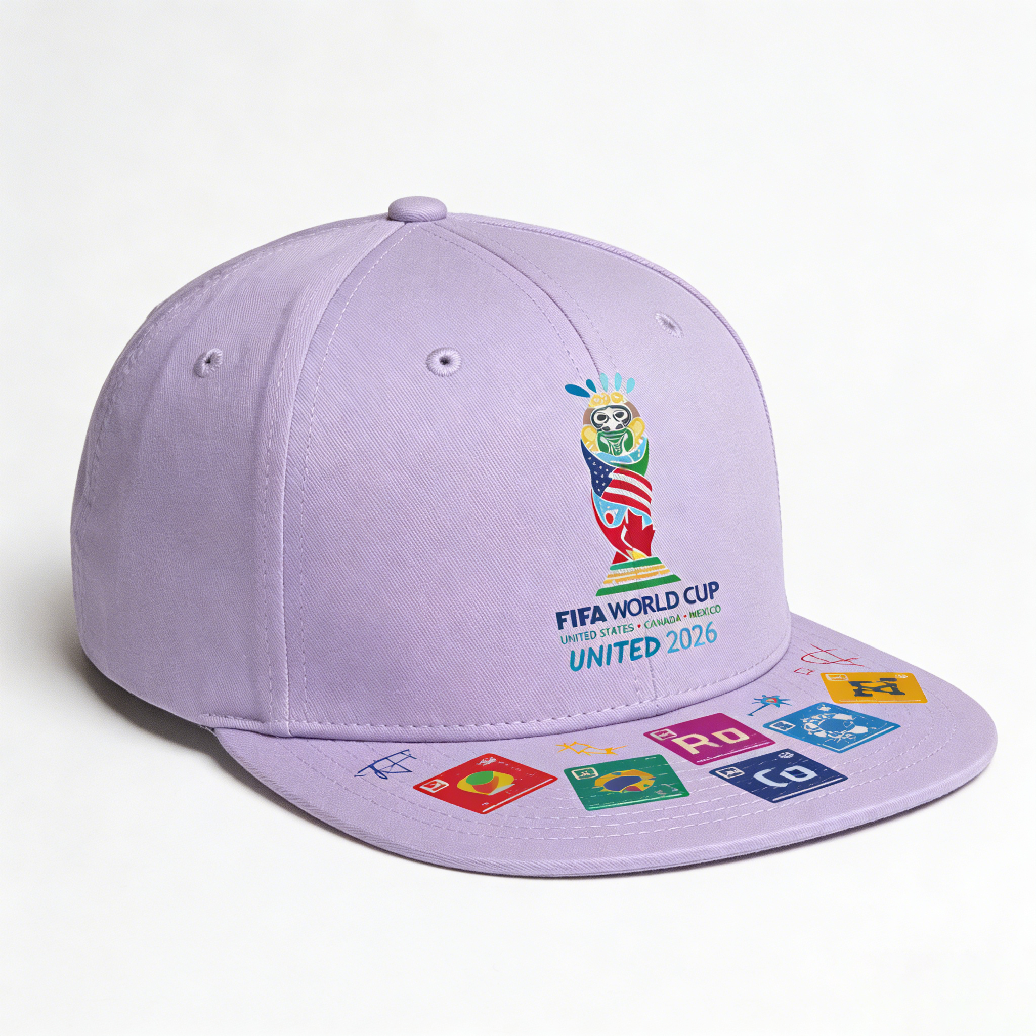 2026 FIFA World Cup Embroidered Gray Cotton Denim Adjustable Baseball Cap