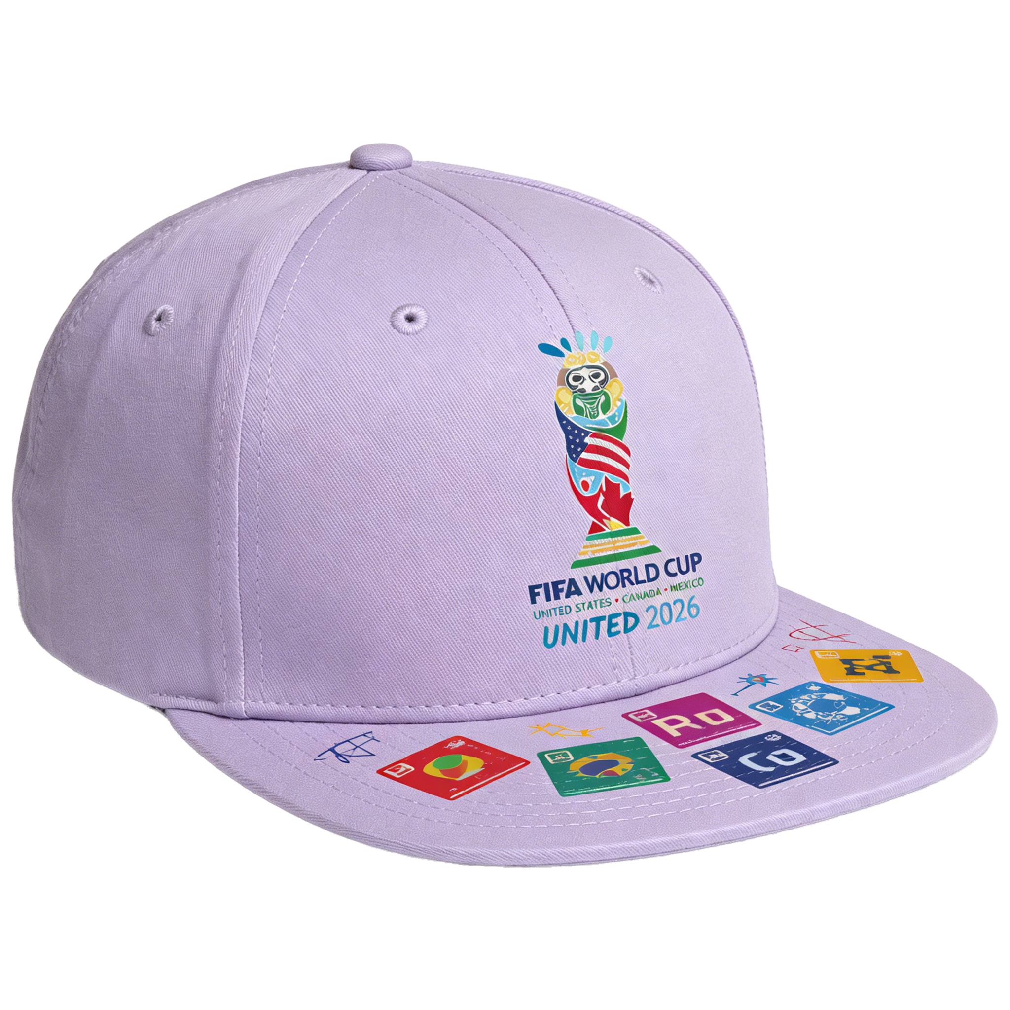 2026 FIFA World Cup Embroidered Gray Cotton Denim Adjustable Baseball Cap