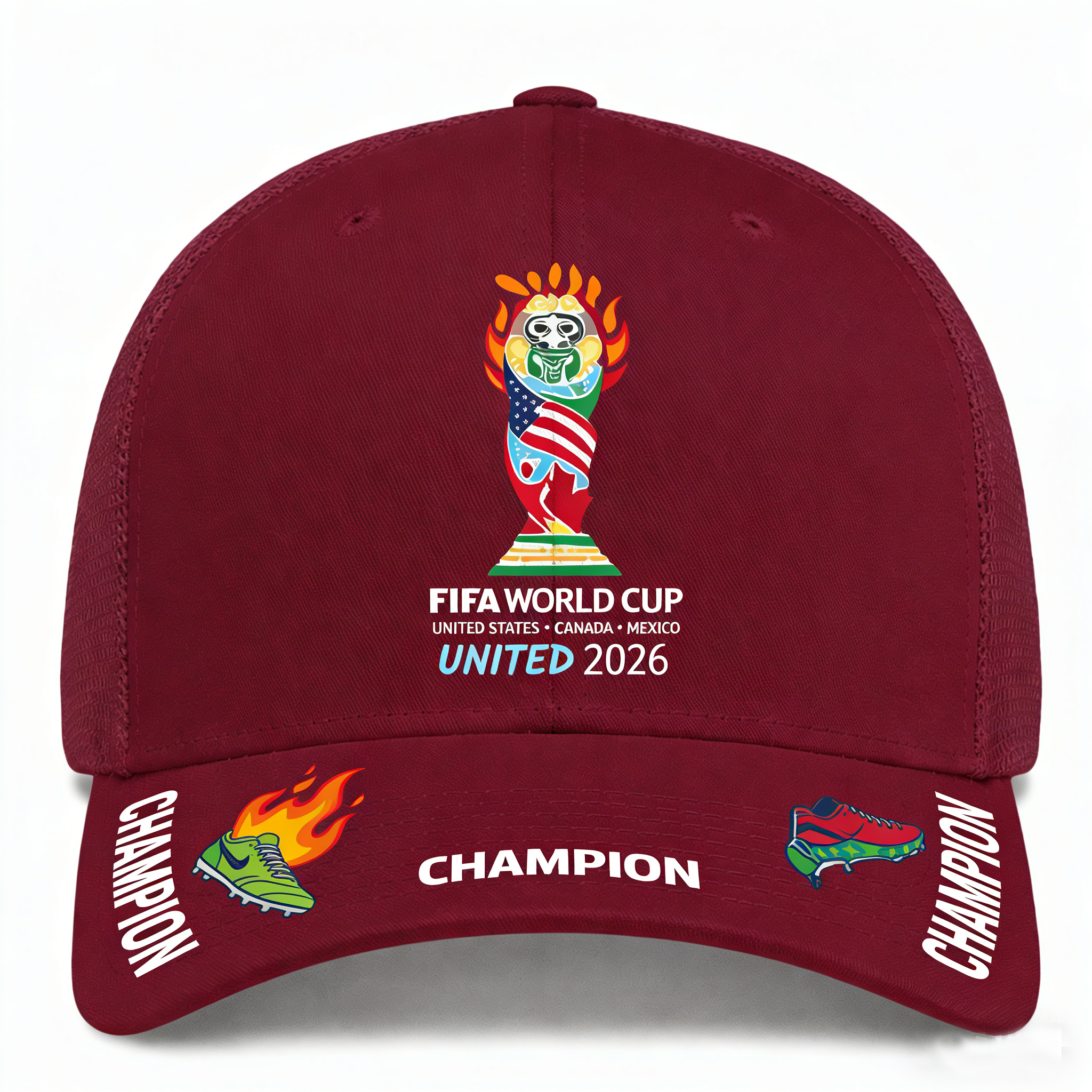 2026 FIFA World Cup Embroidered Gray Cotton Denim Adjustable Baseball Cap