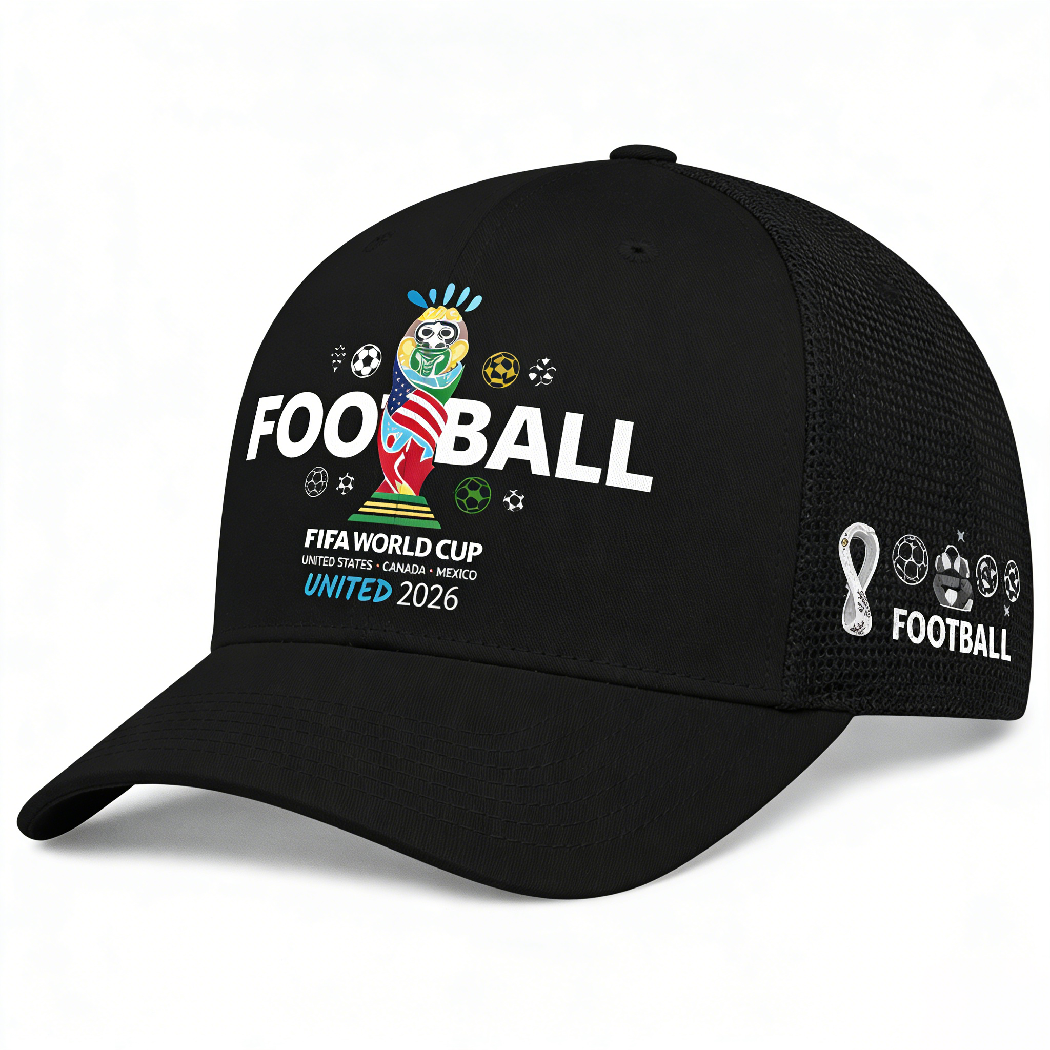 2026 FIFA World Cup Embroidered Gray Cotton Denim Adjustable Baseball Cap