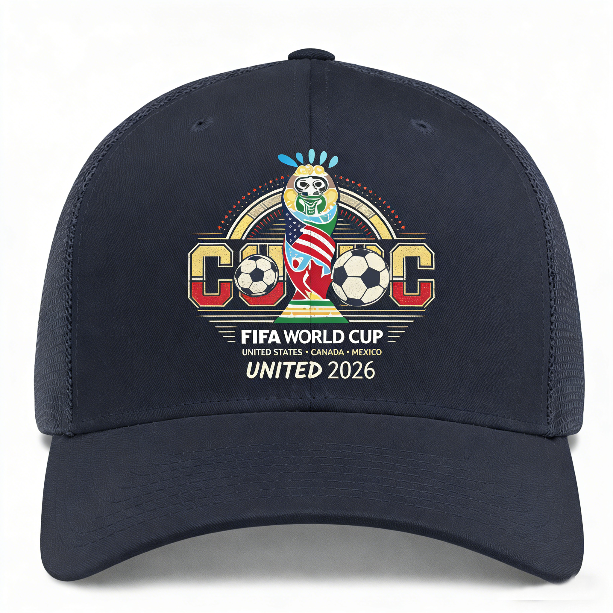 2026 FIFA World Cup Embroidered Gray Cotton Denim Adjustable Baseball Cap