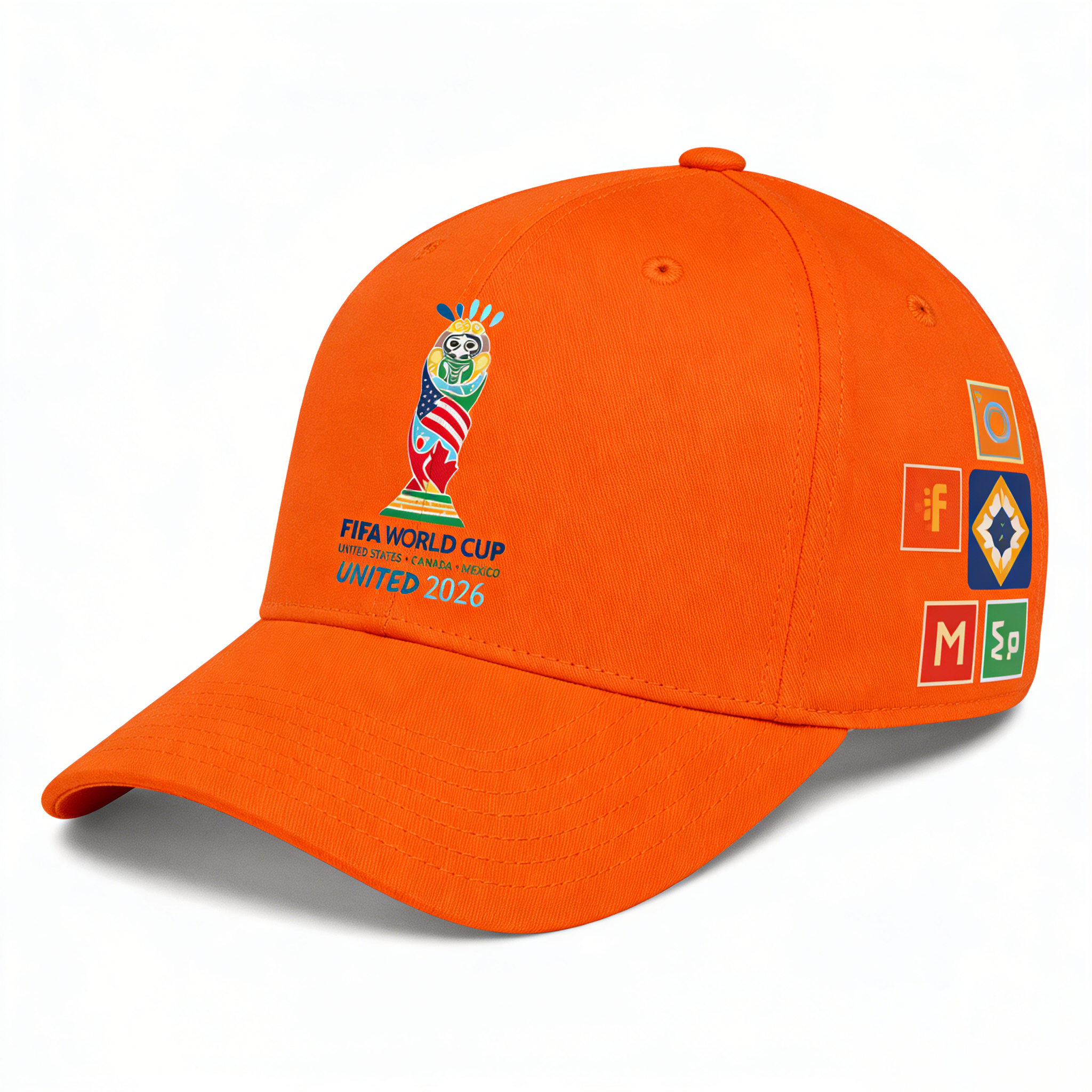 2026 FIFA World Cup Embroidered Gray Cotton Denim Adjustable Baseball Cap