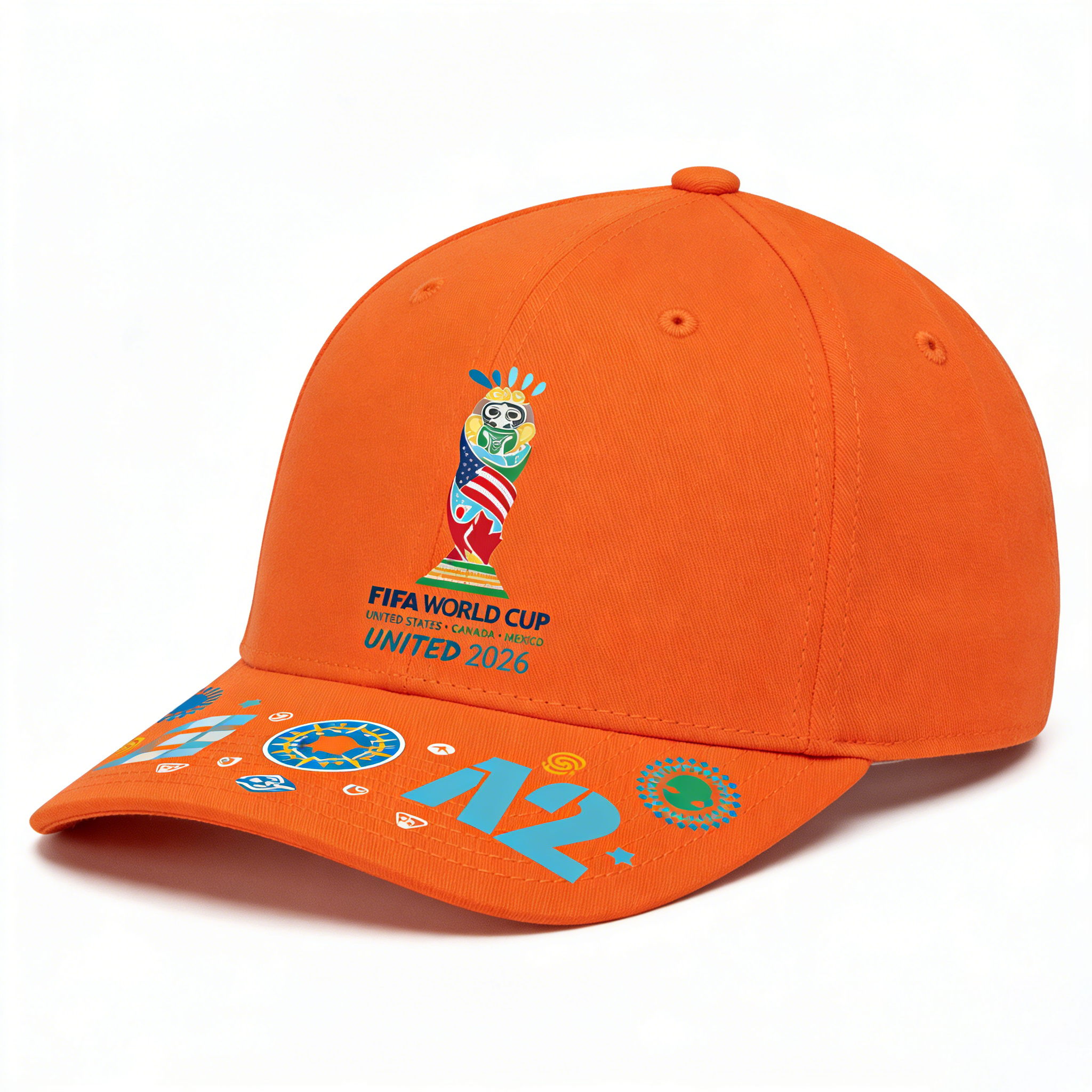 2026 FIFA World Cup Embroidered Gray Cotton Denim Adjustable Baseball Cap