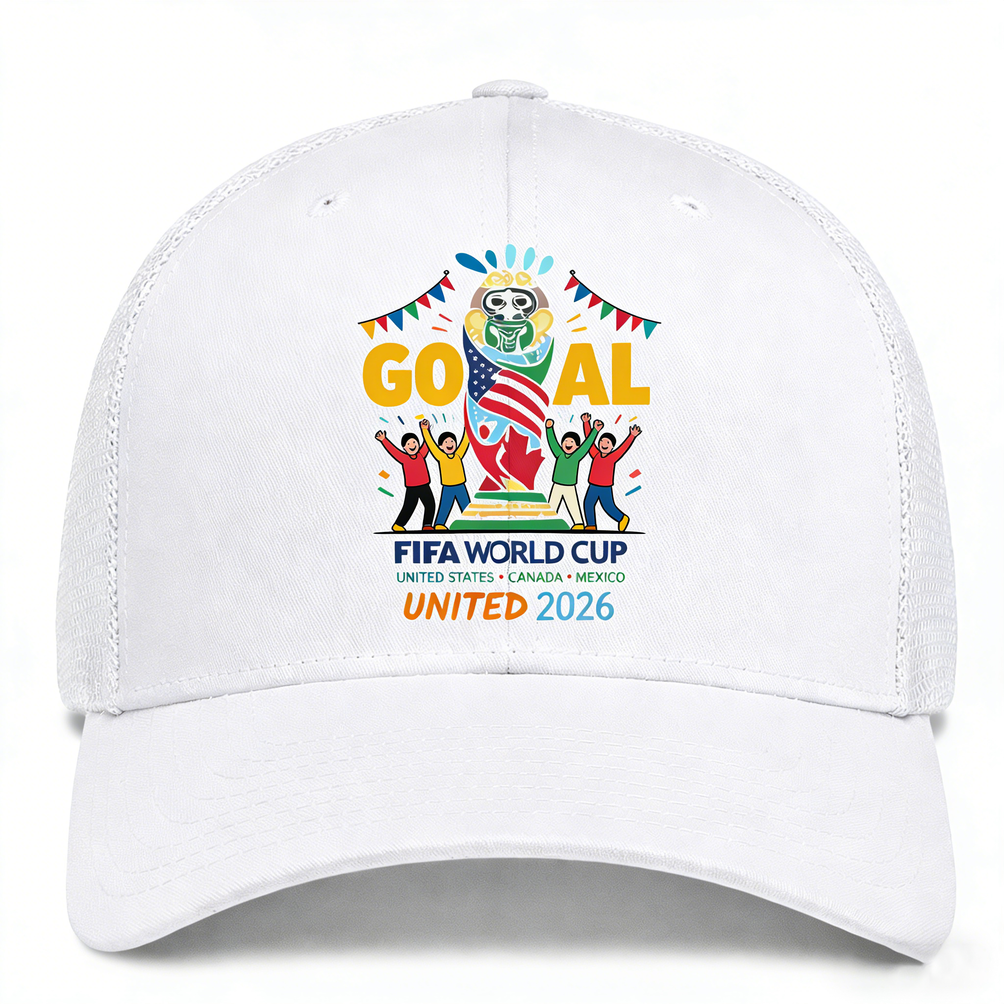 2026 FIFA World Cup Embroidered Gray Cotton Denim Adjustable Baseball Cap