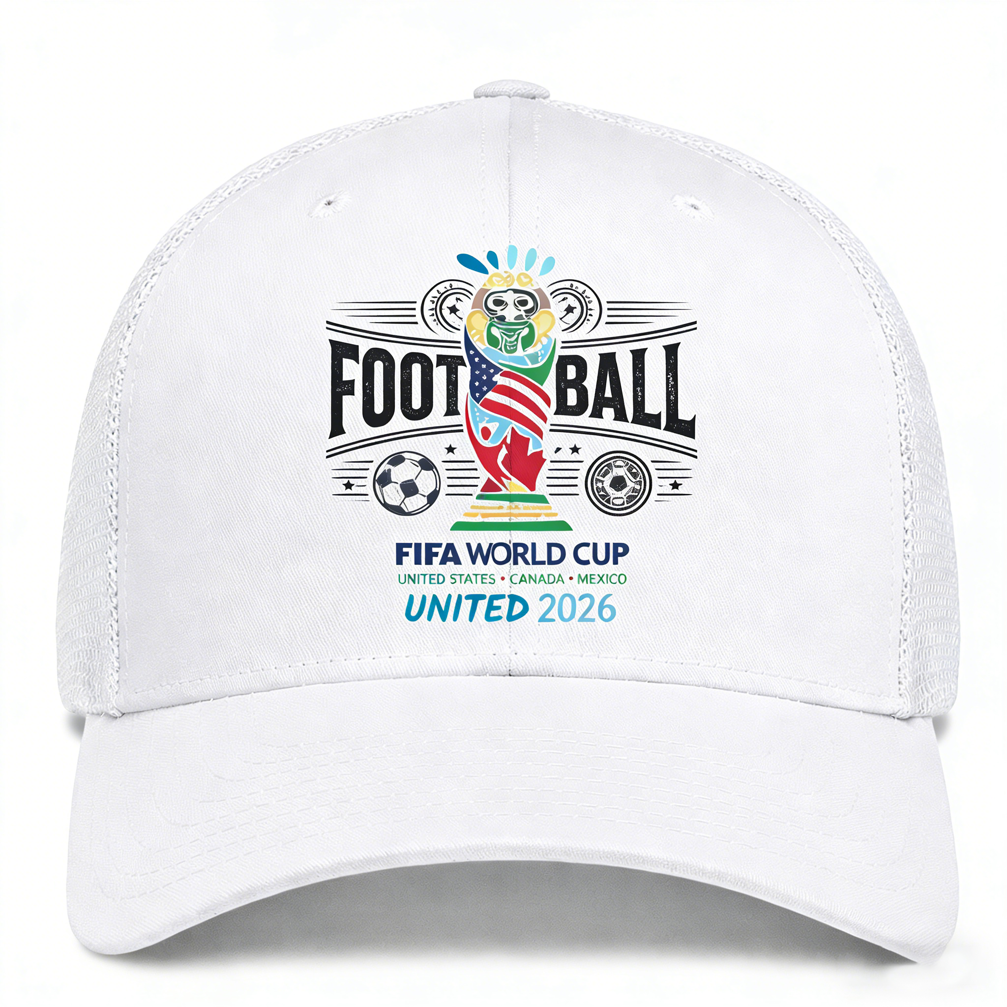 2026 FIFA World Cup Embroidered Gray Cotton Denim Adjustable Baseball Cap