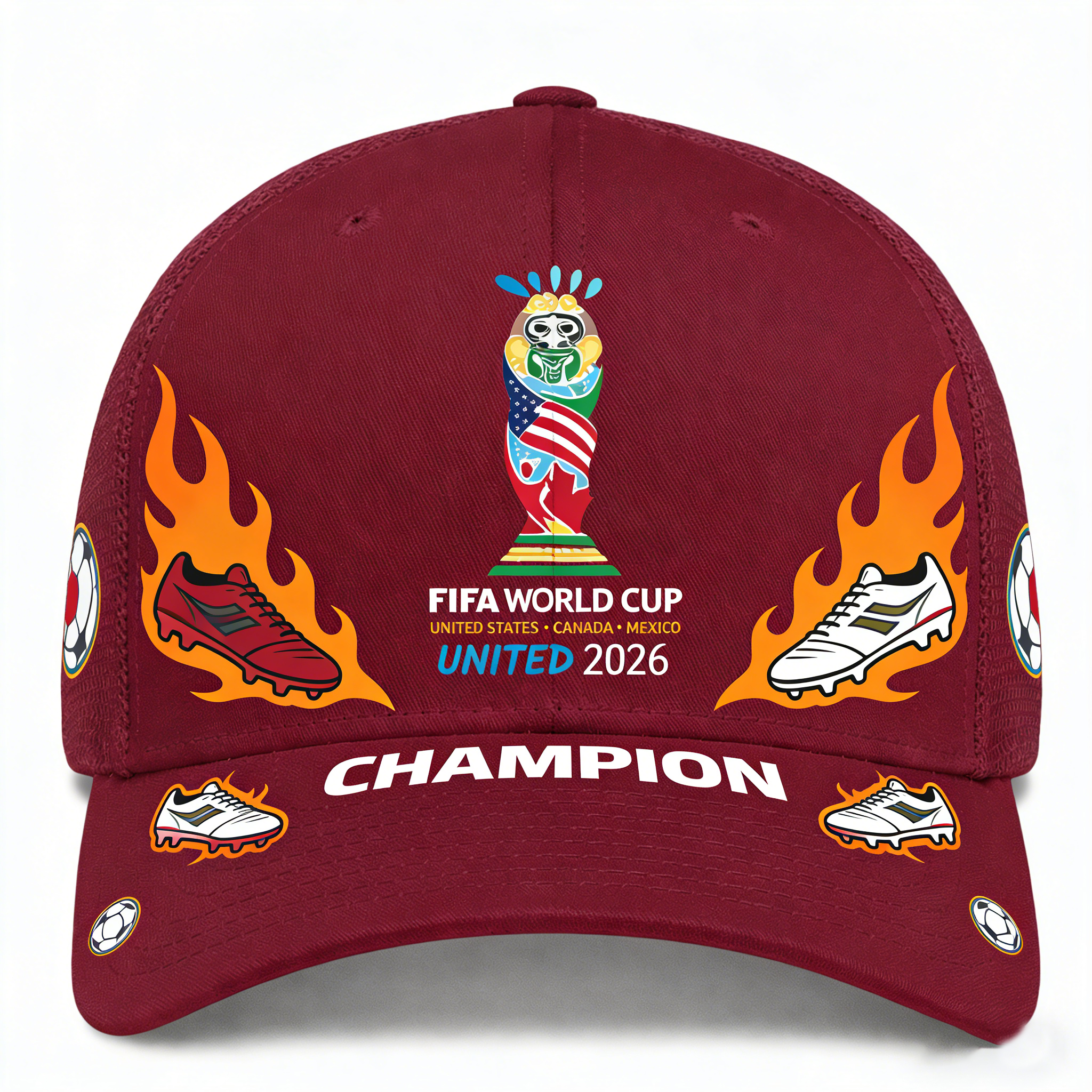 2026 FIFA World Cup Embroidered Gray Cotton Denim Adjustable Baseball Cap
