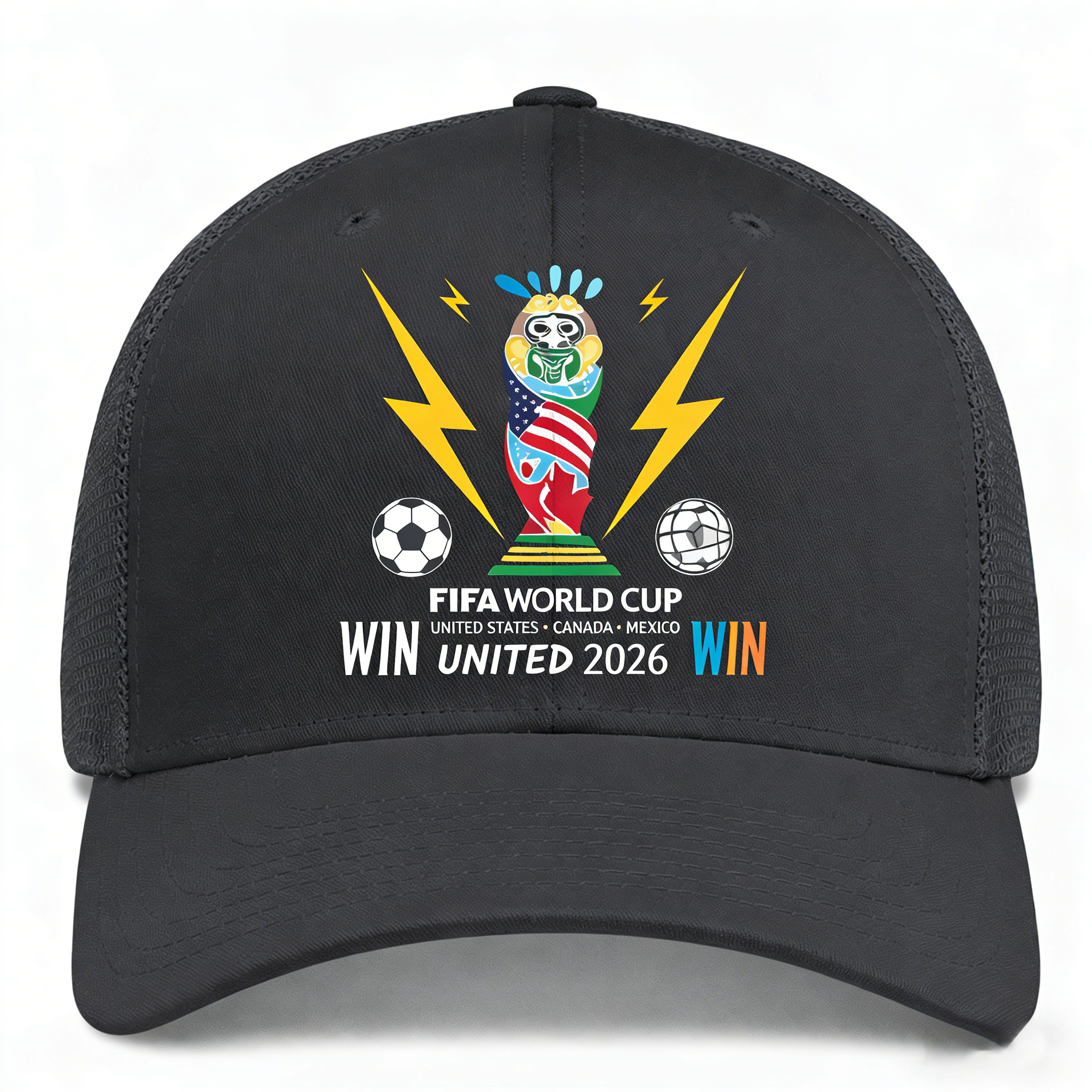 2026 FIFA World Cup Embroidered Gray Cotton Denim Adjustable Baseball Cap