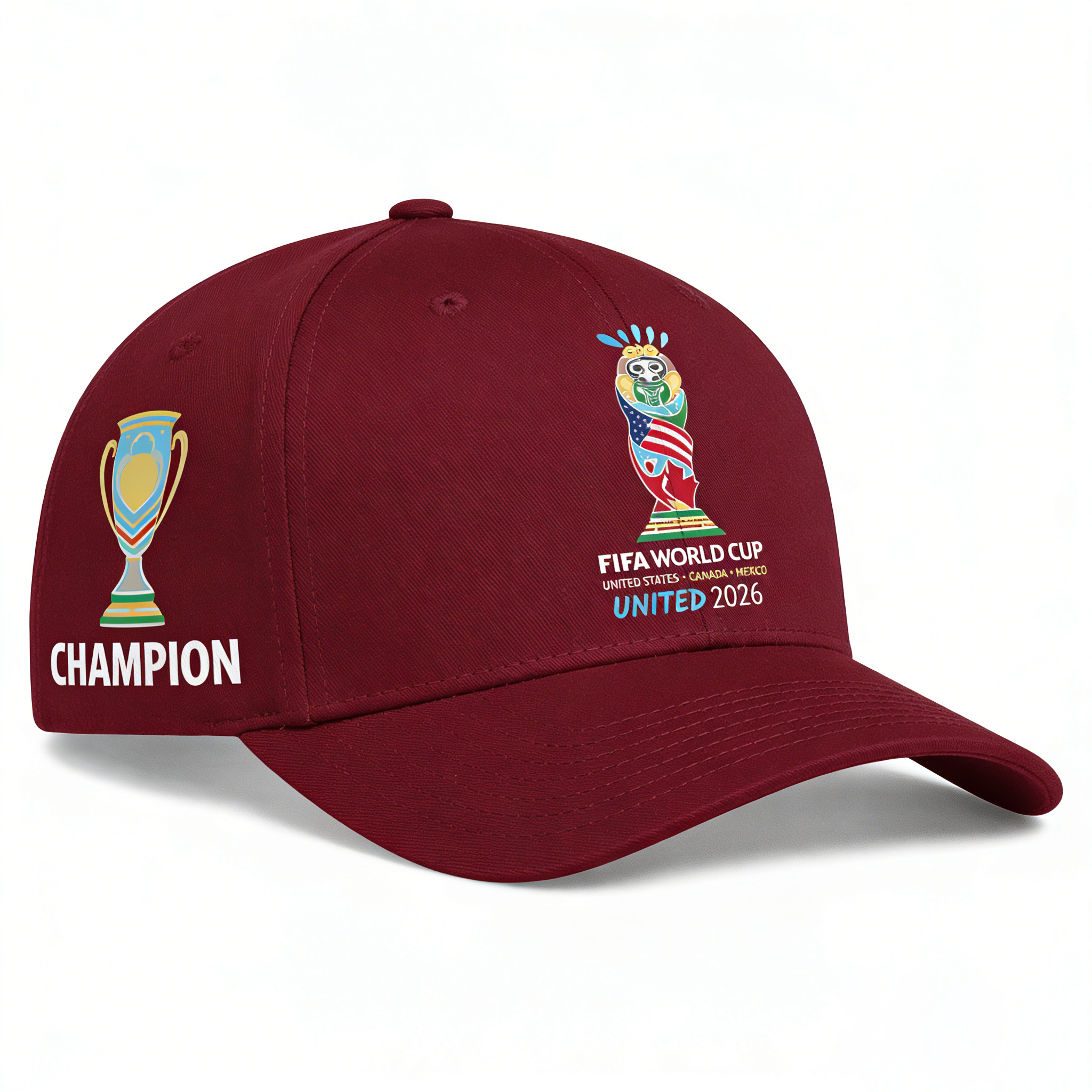 2026 FIFA World Cup Embroidered Gray Cotton Denim Adjustable Baseball Cap