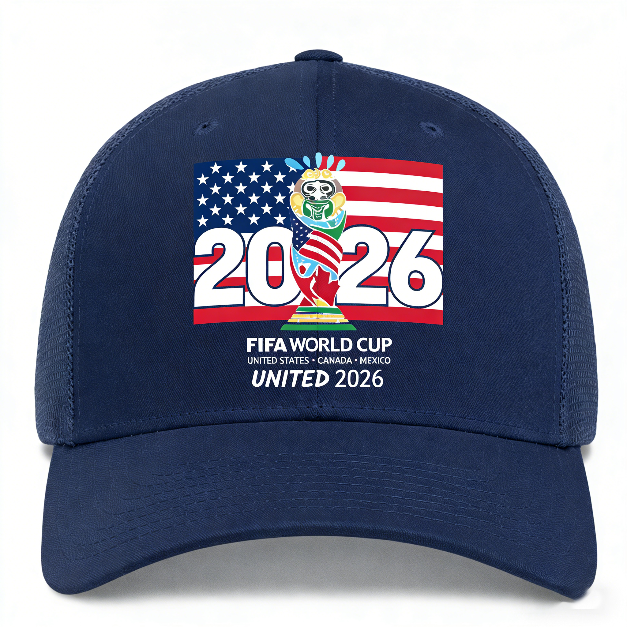 2026 FIFA World Cup Embroidered Gray Cotton Denim Adjustable Baseball Cap
