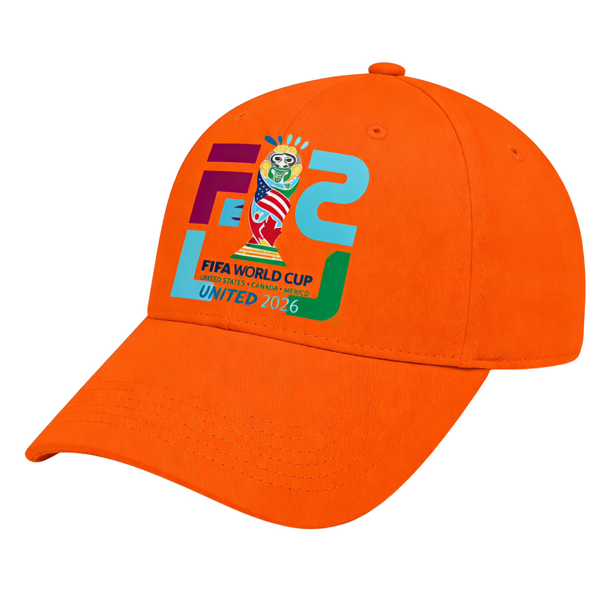 FIFA World Cup 2026 Hat with Embroidered Gray Adjustable Cotton Denim Baseball Cap