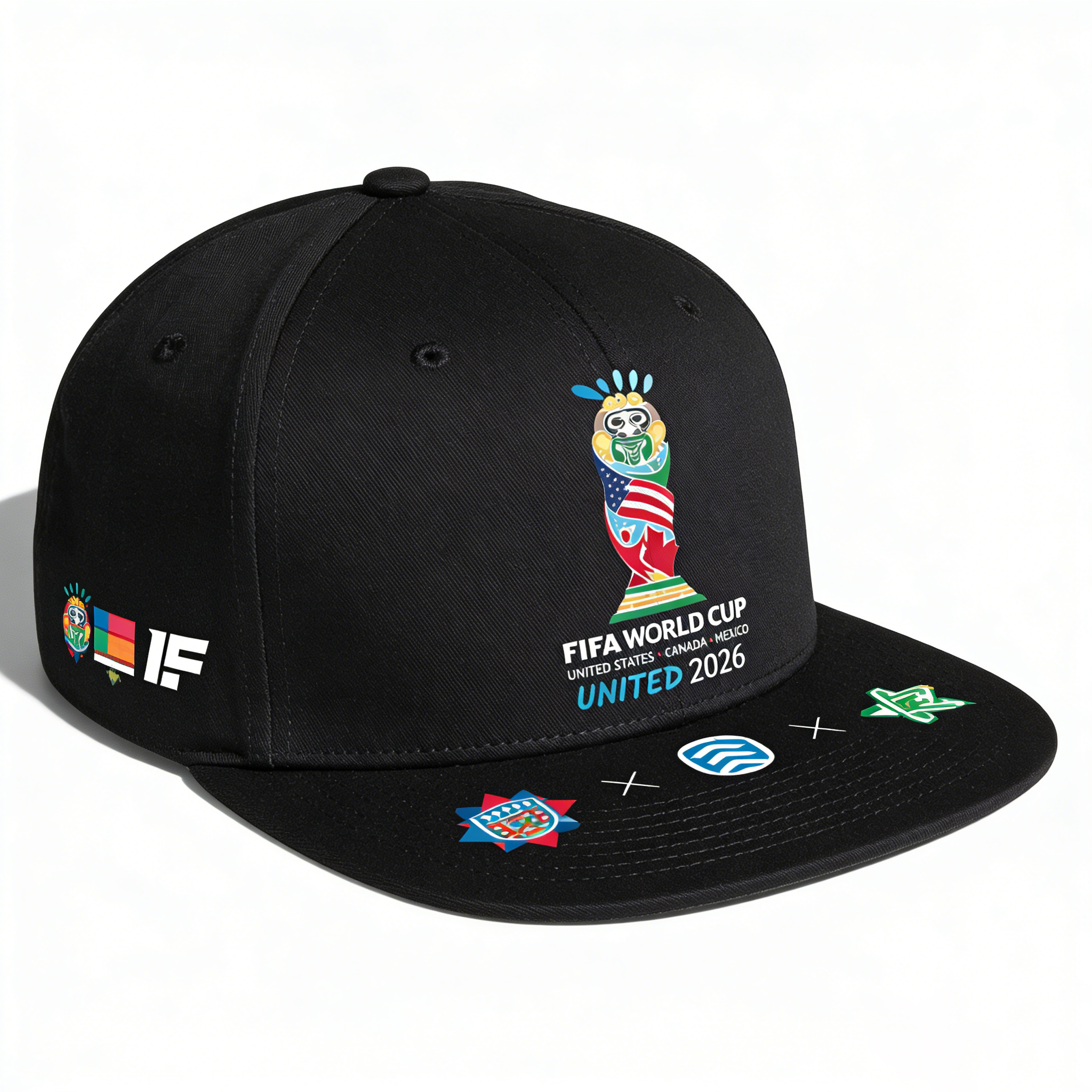2026 FIFA World Cup Embroidered Gray Cotton Denim Adjustable Baseball Cap