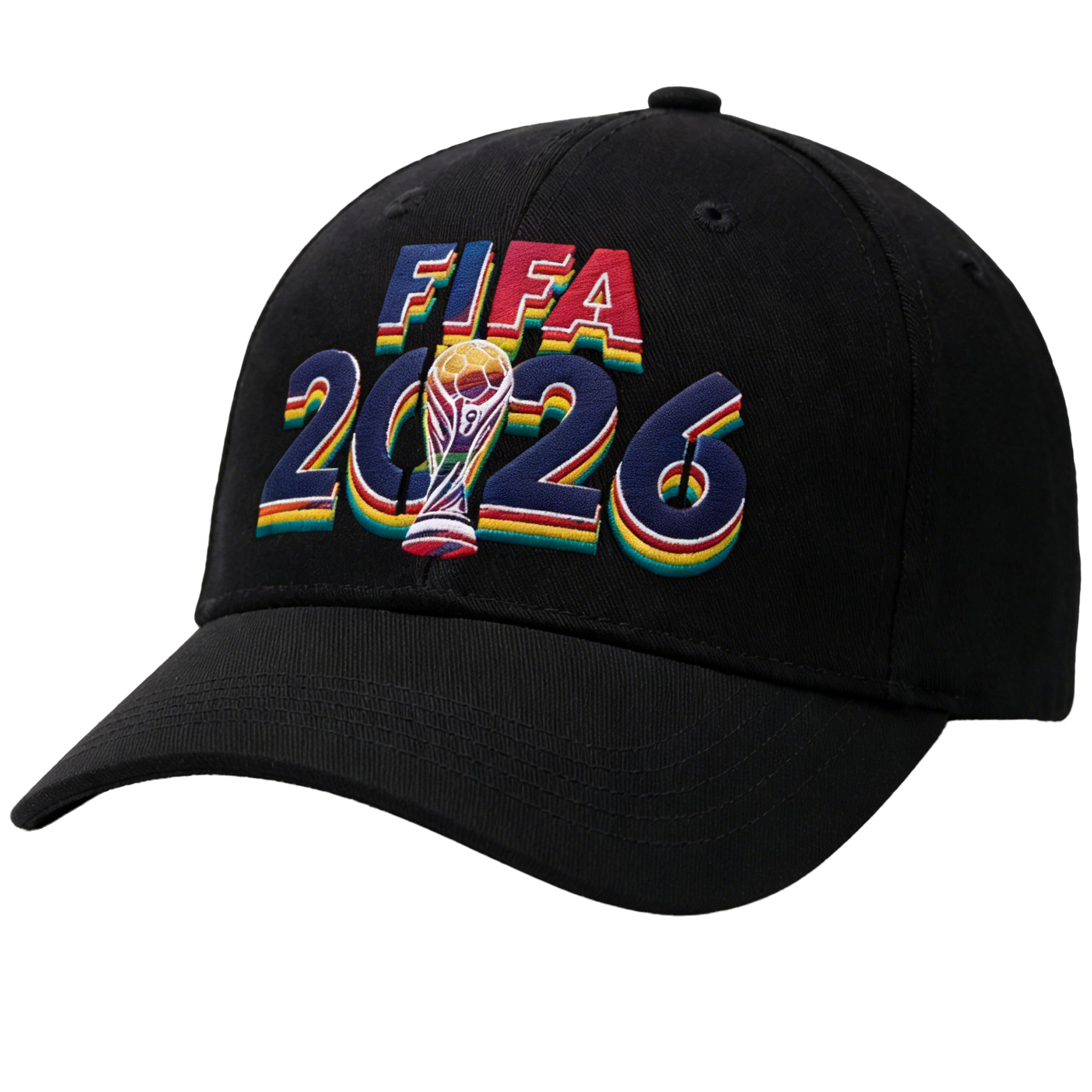 FIFA World Cup 2026 Hat with Embroidered Gray Adjustable Cotton Denim Baseball Cap