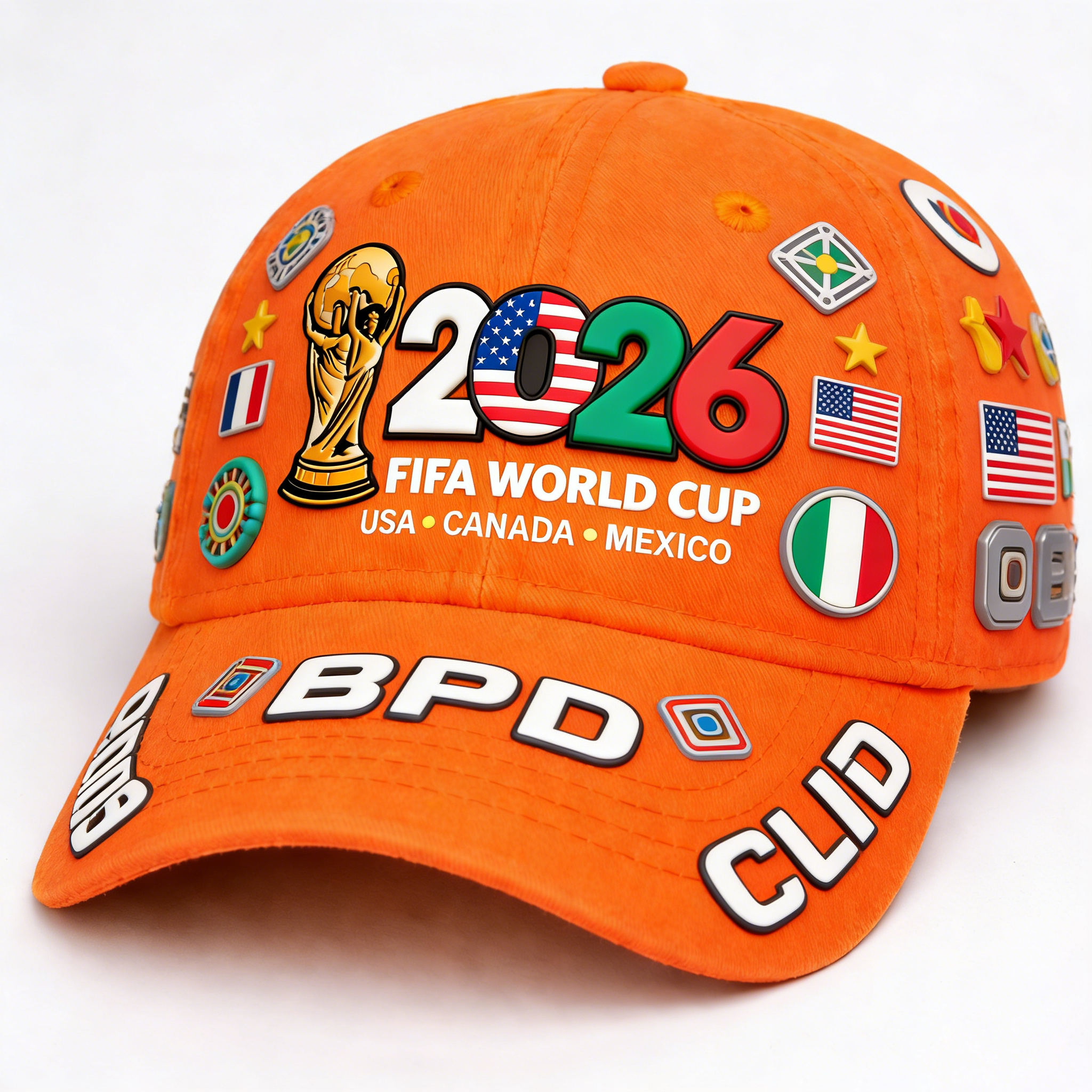 2026 FIFA World Cup Embroidered Gray Cotton Denim Adjustable Baseball Cap