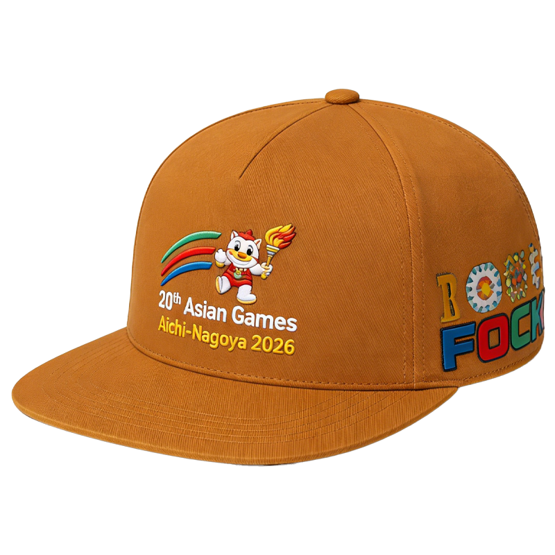 20th Asian Games Aichi-Nagoya 2026 Embroidered Gray Adjustable Cotton Denim Baseball Cap