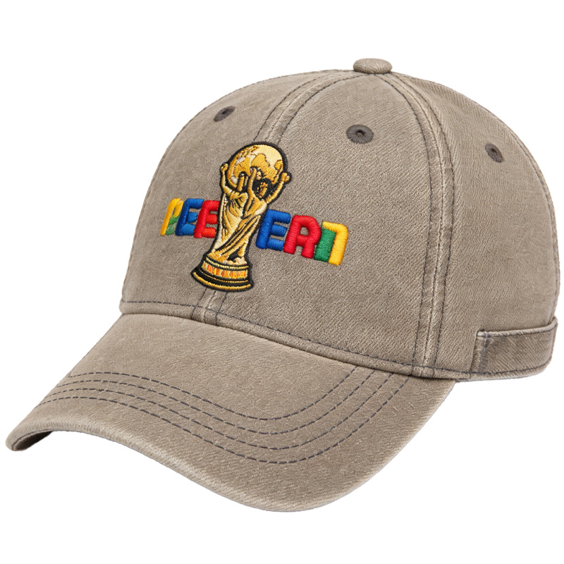 FIFA World Cup 2026 Hat with Embroidered Gray Adjustable Cotton Denim Baseball Cap
