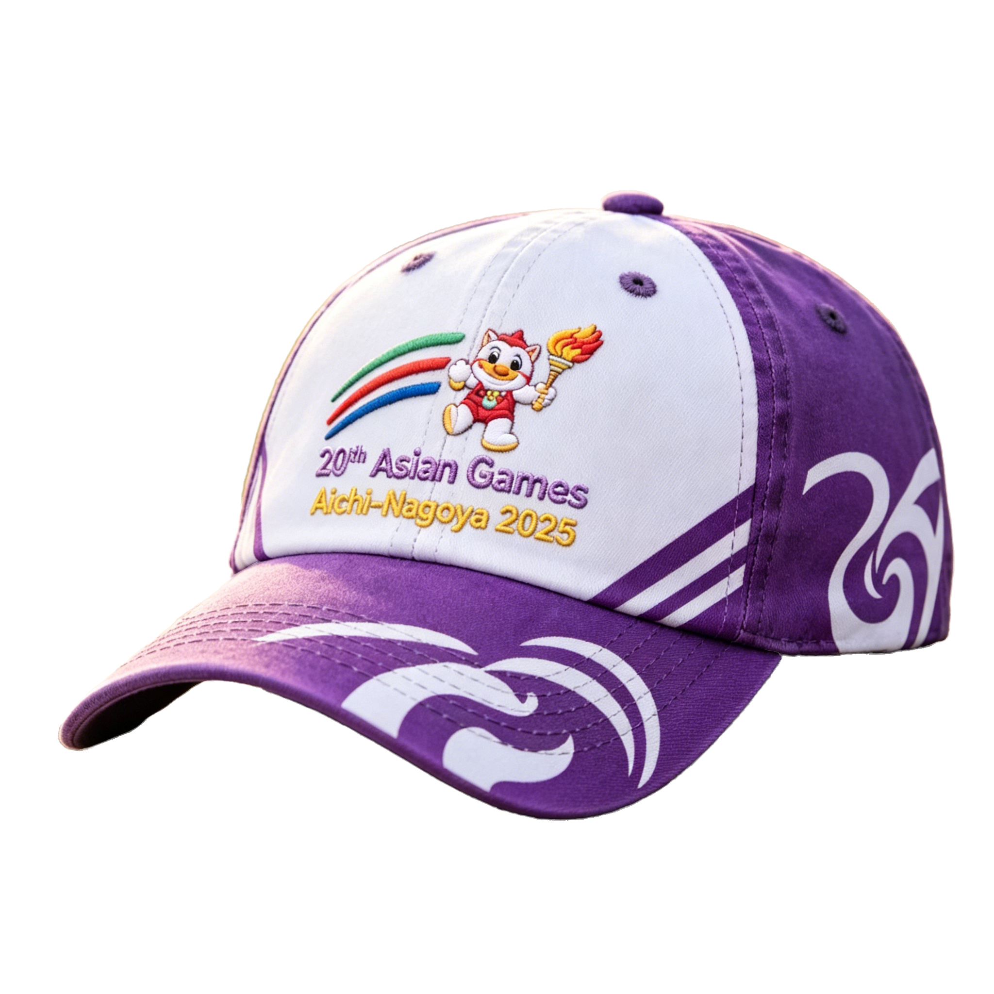 20th Asian Games Aichi-Nagoya 2026 Embroidered Gray Adjustable Cotton Denim Baseball Cap for Baseball Cap| Baseball Cap | xhcaps.com