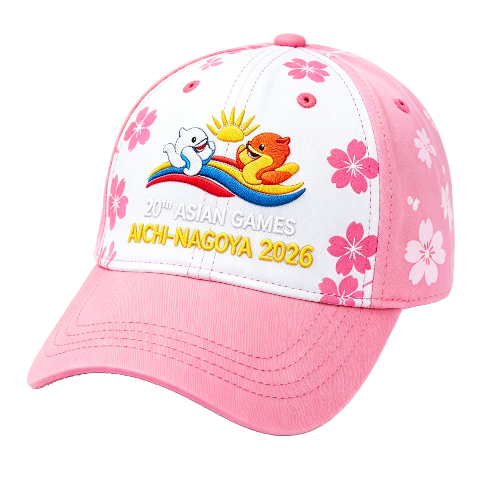 20th Asian Games Aichi-Nagoya 2026 Embroidered Gray Adjustable Cotton Denim Baseball Cap for Baseball Cap| Baseball Cap | xhcaps.com