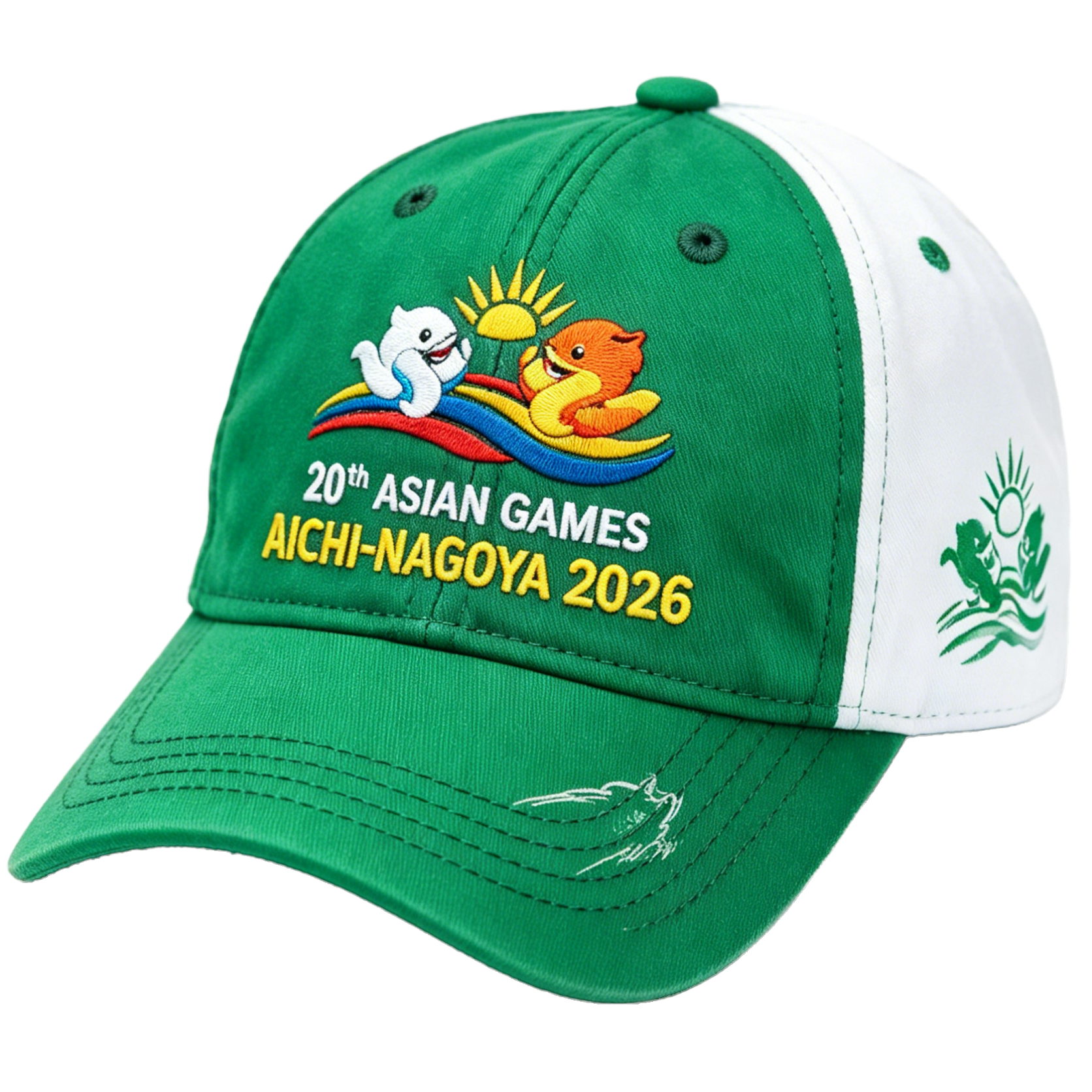 20th Asian Games Aichi-Nagoya 2026 Embroidered Gray Adjustable Cotton Denim Baseball Cap for Baseball Cap| Baseball Cap | xhcaps.com