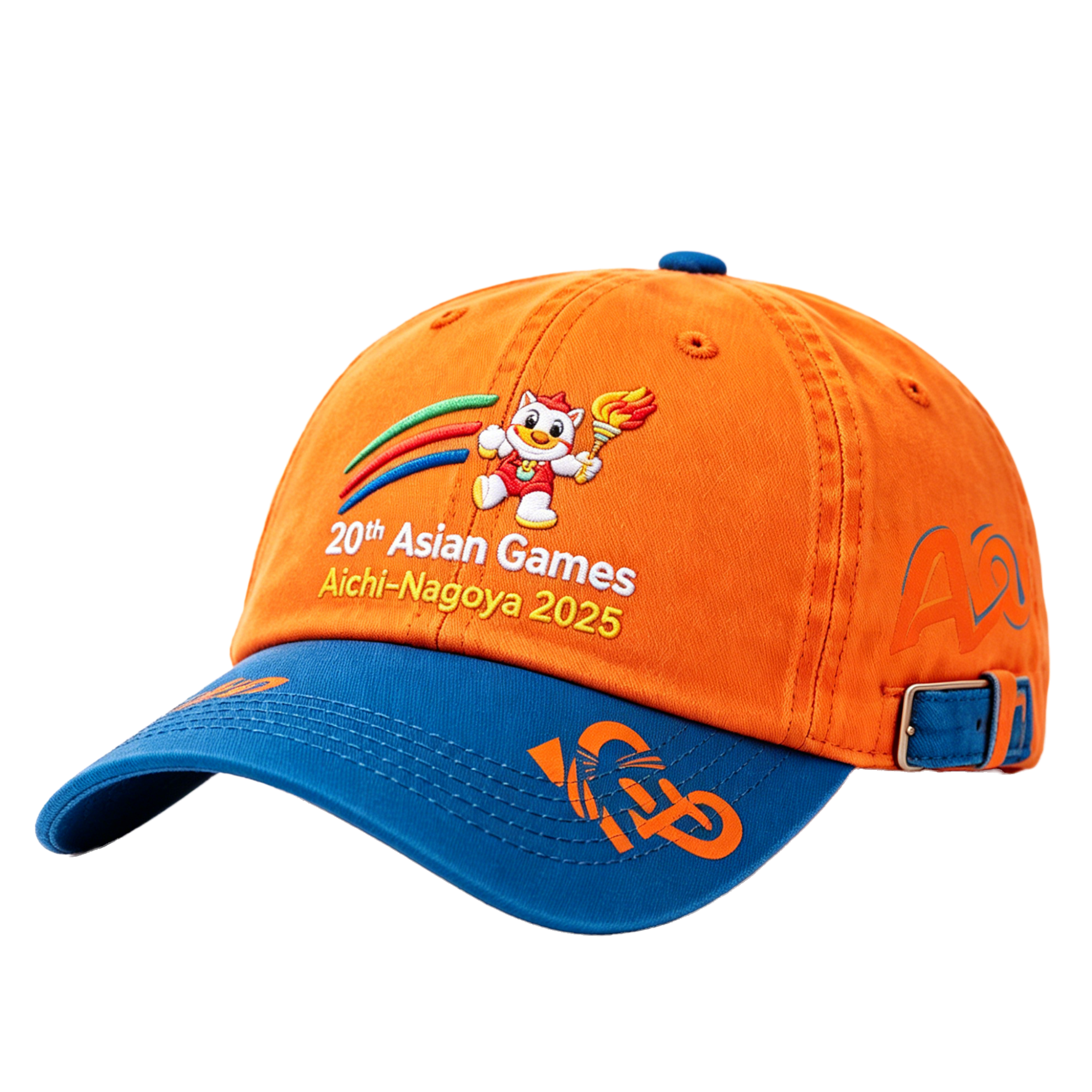 20th Asian Games Aichi-Nagoya 2026 Embroidered Gray Adjustable Cotton Denim Baseball Cap for Baseball Cap| Baseball Cap | xhcaps.com