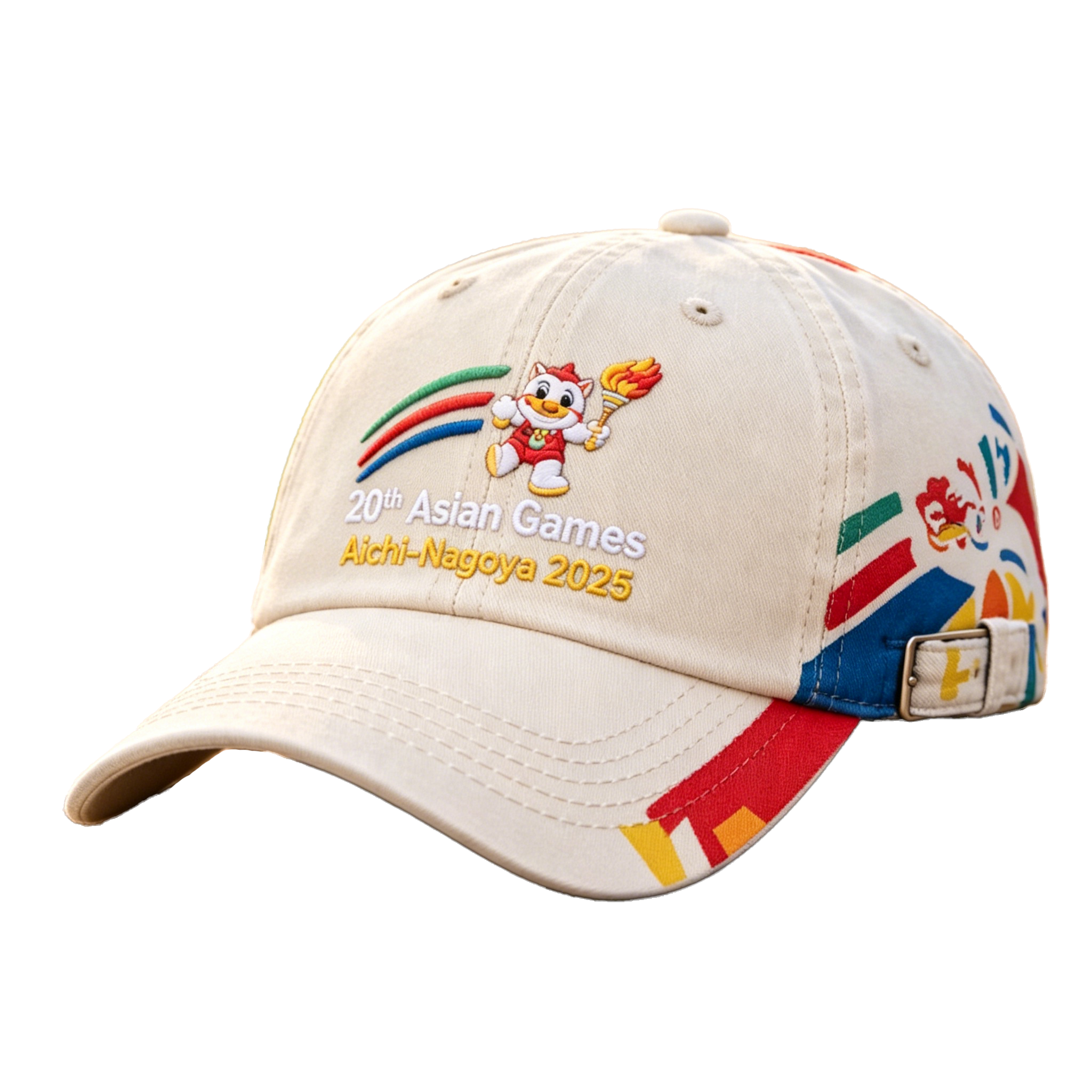 20th Asian Games Aichi-Nagoya 2026 Embroidered Gray Adjustable Cotton Denim Baseball Cap for Baseball Cap| Baseball Cap | xhcaps.com