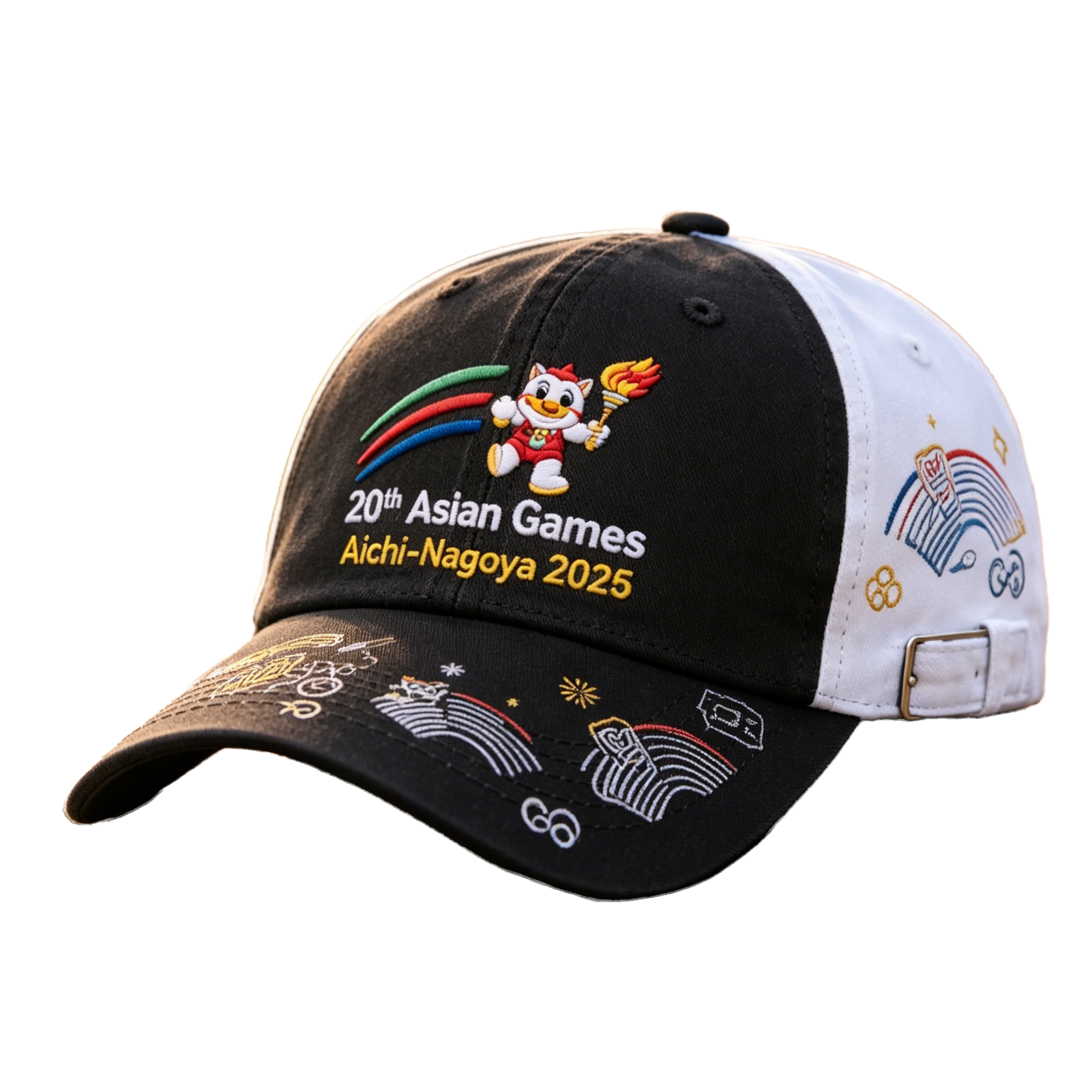 20th Asian Games Aichi-Nagoya 2026 Embroidered Gray Adjustable Cotton Denim Baseball Cap for Baseball Cap| Baseball Cap | xhcaps.com