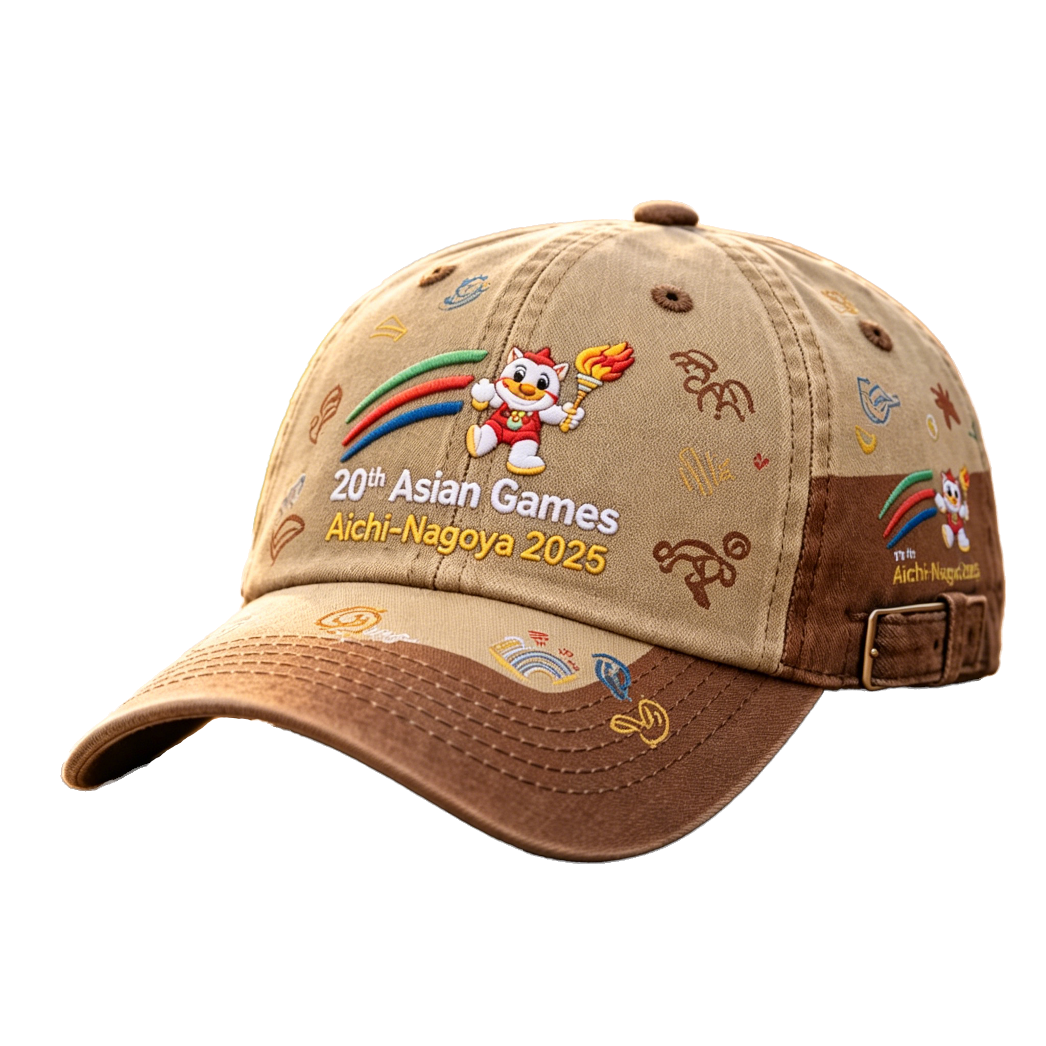 20th Asian Games Aichi-Nagoya 2026 Embroidered Gray Adjustable Cotton Denim Baseball Cap for Baseball Cap| Baseball Cap | xhcaps.com