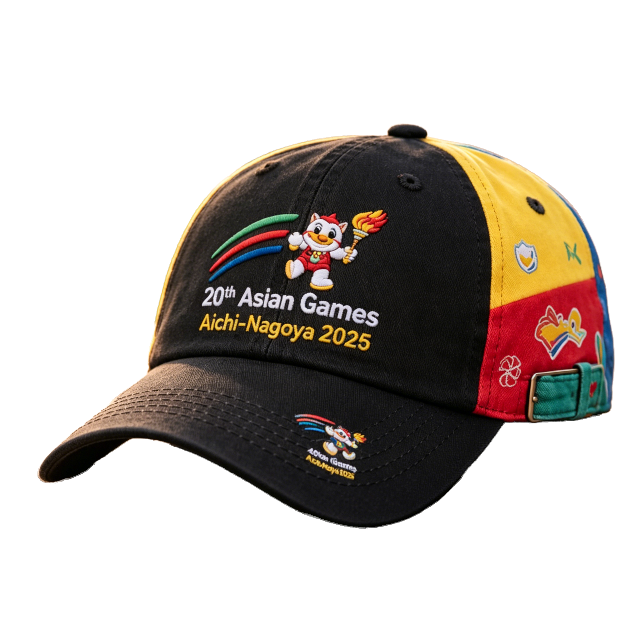 20th Asian Games Aichi-Nagoya 2026 Embroidered Gray Adjustable Cotton Denim Baseball Cap for Baseball Cap| Baseball Cap | xhcaps.com