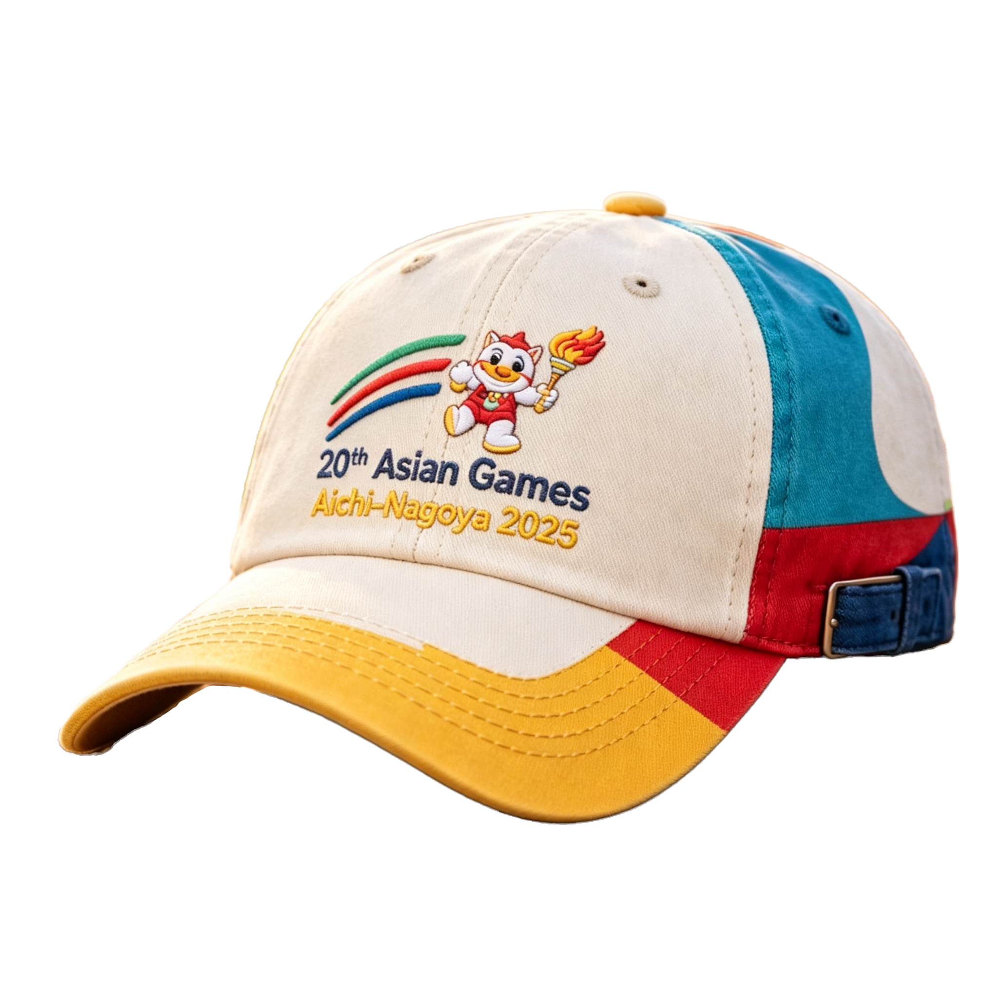20th Asian Games Aichi-Nagoya 2026 Embroidered Gray Adjustable Cotton Denim Baseball Cap for Baseball Cap| Baseball Cap | xhcaps.com