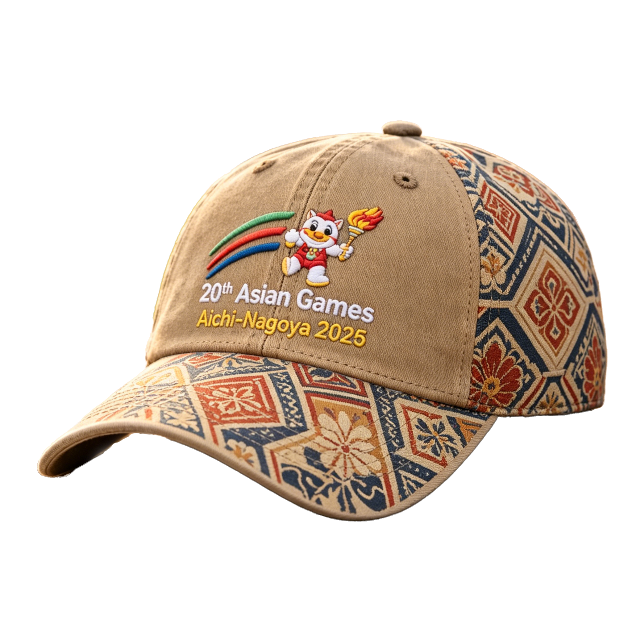 2026 Aichi-Nagoya Asian Games Grey Denim Cap | Fan Embroidered Sports Adjustable Hat | xhcaps.com